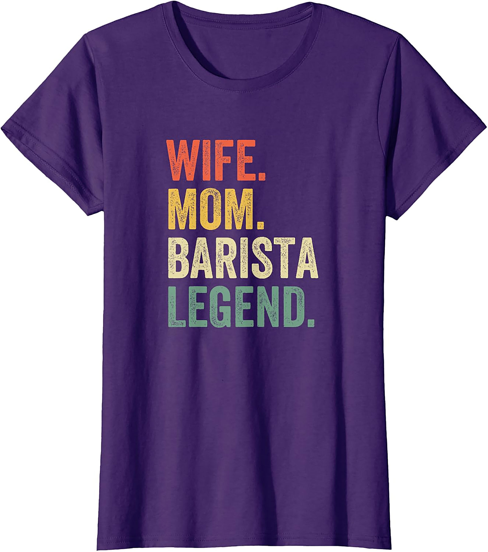 Wife Mom Barista Legend T-Shirt - Retro Coffee Lover Tee