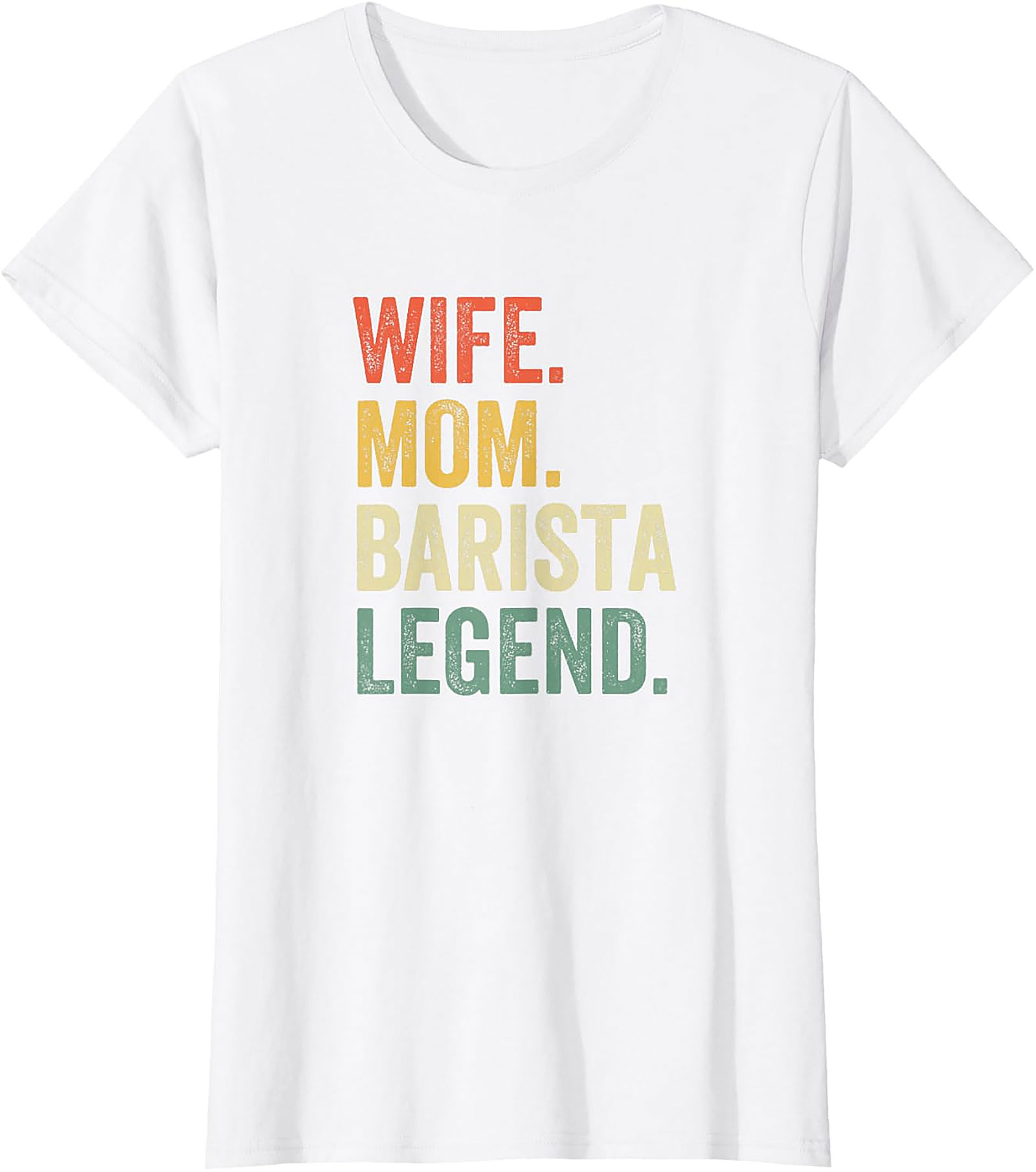 Wife Mom Barista Legend T-Shirt - Retro Coffee Lover Tee