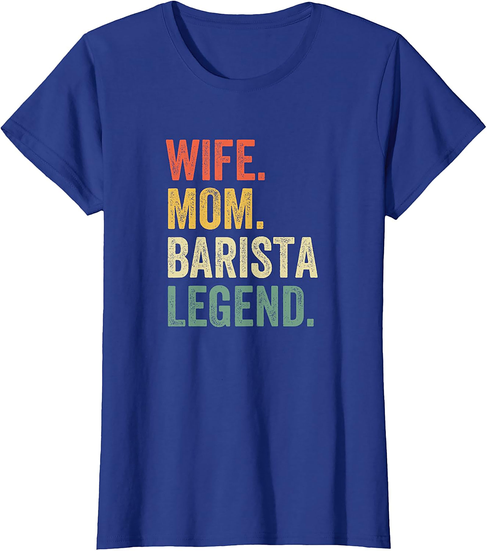 Wife Mom Barista Legend T-Shirt - Retro Coffee Lover Tee