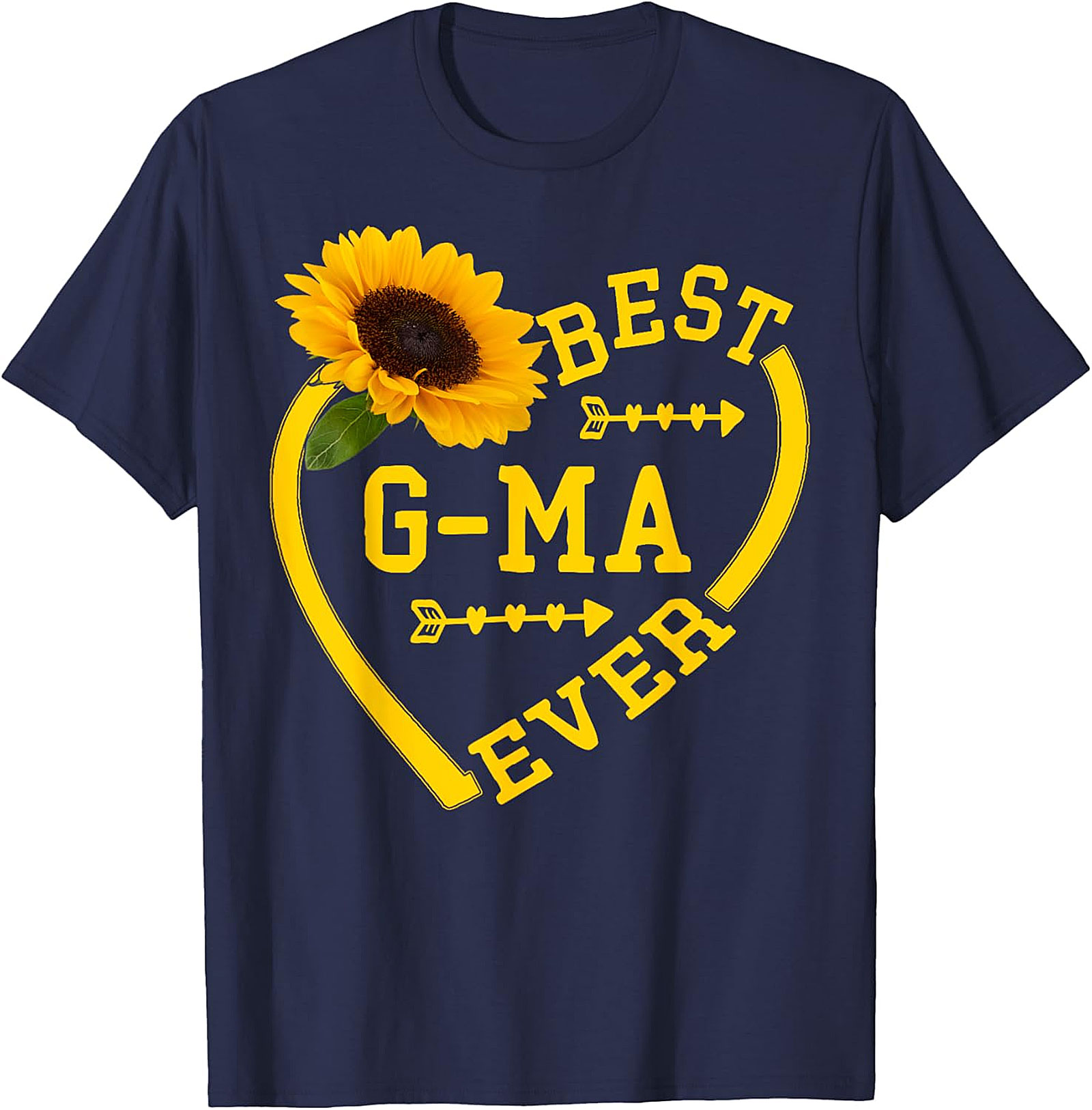 Best G-ma Ever Sunflower T-Shirt | Soft Cotton Gift Tee
