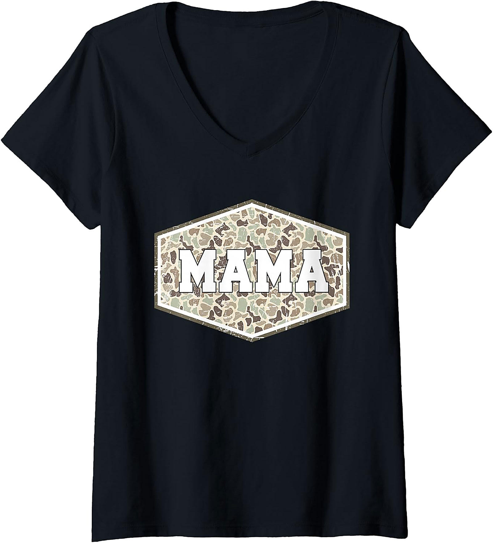 Camo Mama Hexagon Graphic Tee | Soft Unisex Cotton Shirt