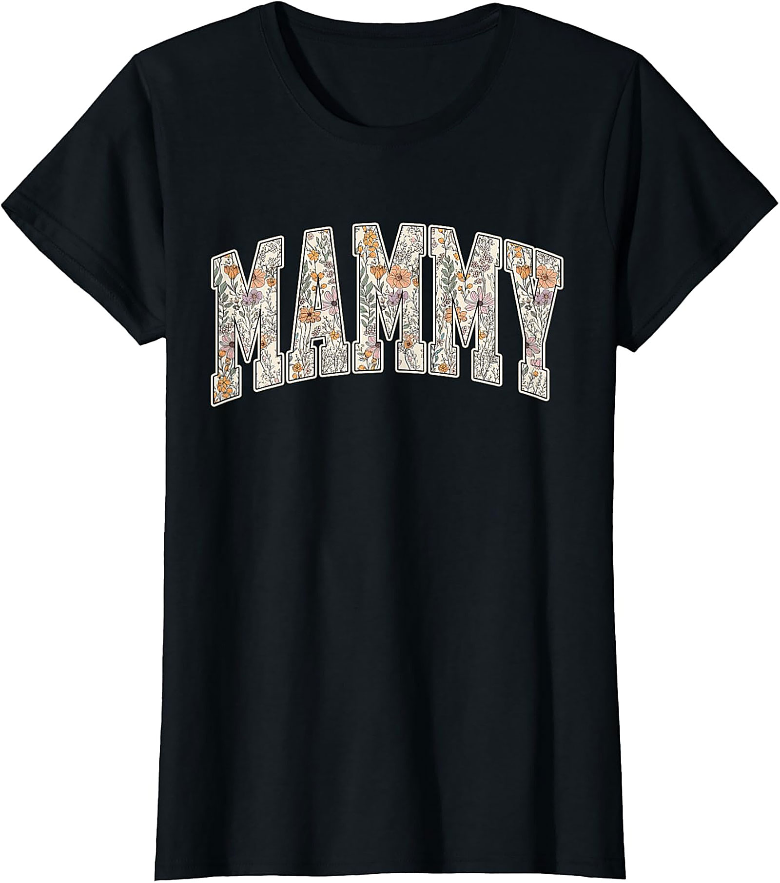  Mammy Floral T-Shirt Vintage Varsity Mammy Graphic Tee
