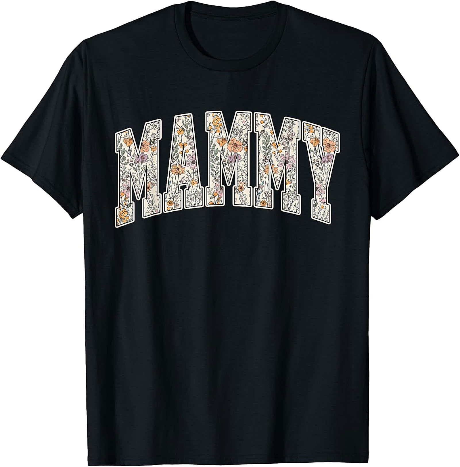 Mammy Floral T-Shirt Vintage Varsity Mammy Graphic Tee