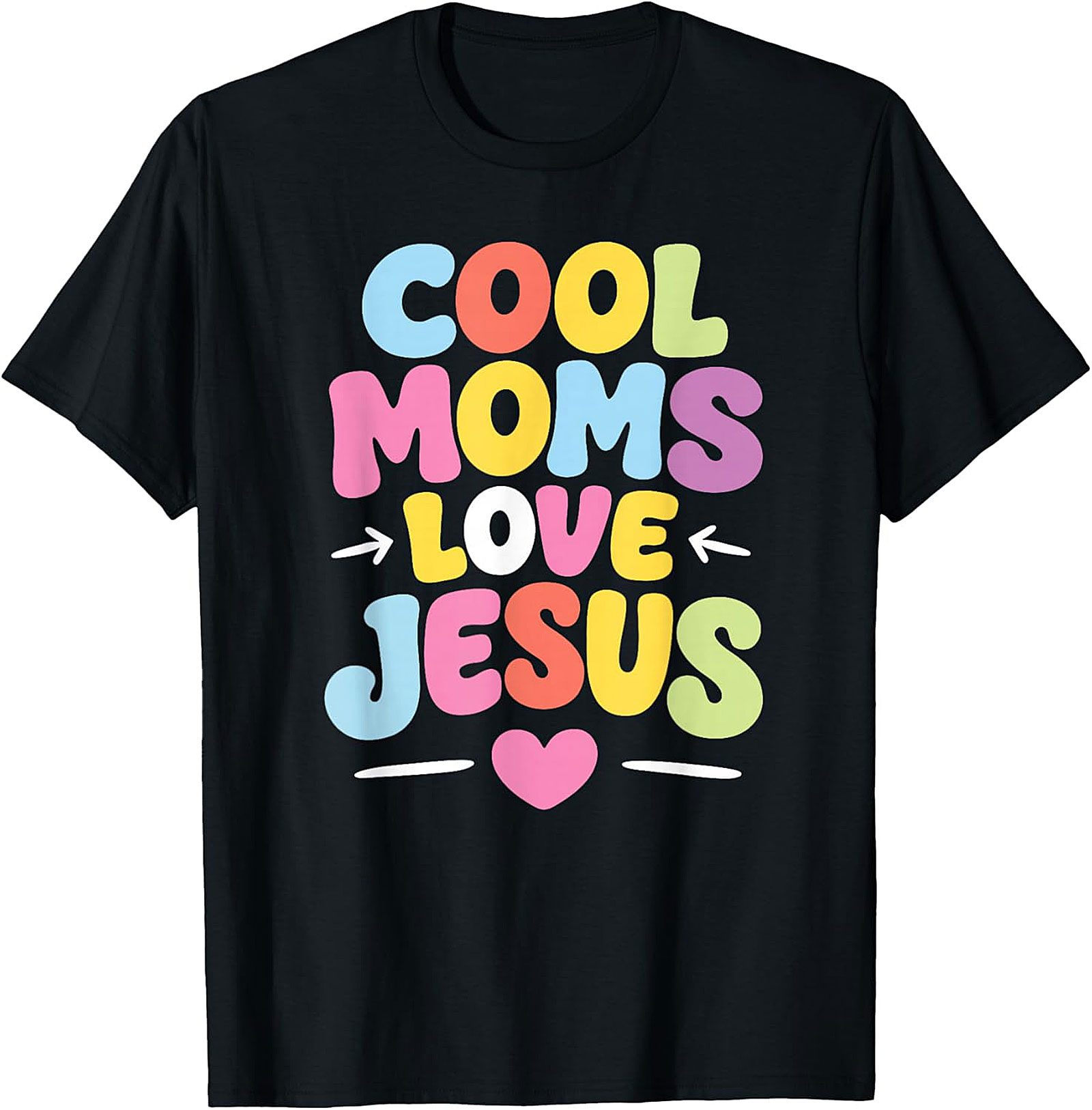 Cool Moms Love Jesus T-Shirt Retro Christian Graphic Tee