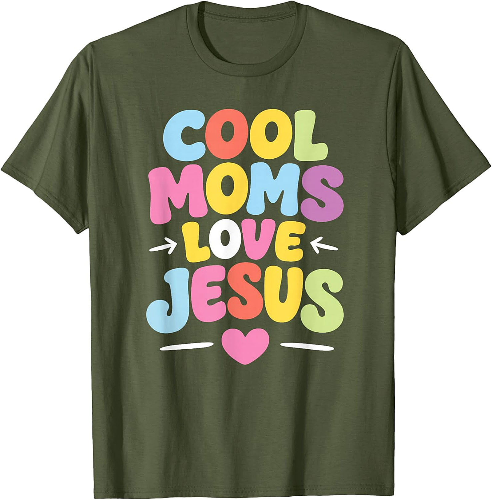 Cool Moms Love Jesus T-Shirt Retro Christian Graphic Tee