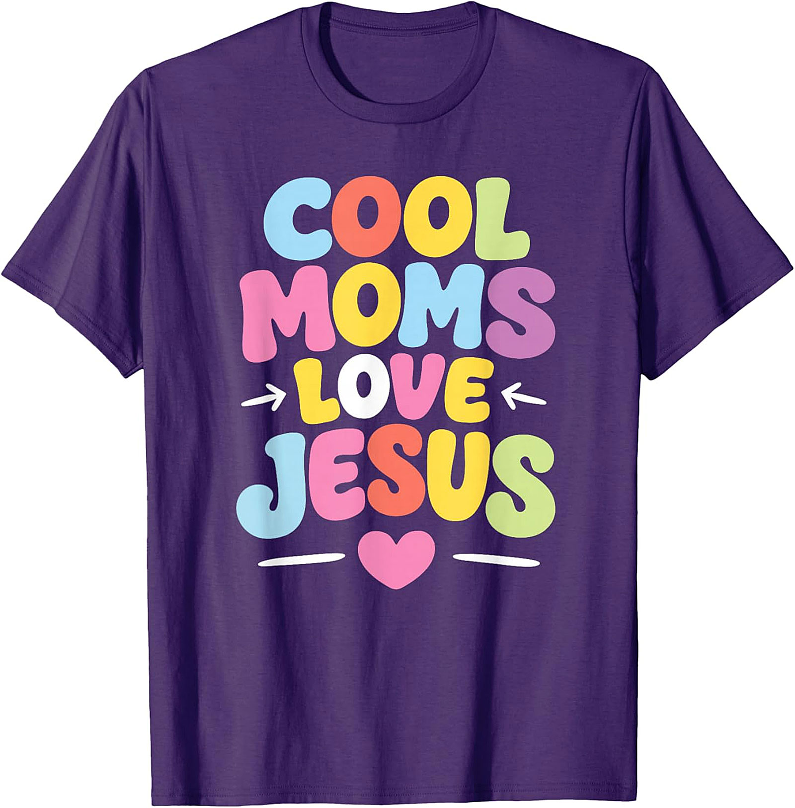 Cool Moms Love Jesus T-Shirt Retro Christian Graphic Tee