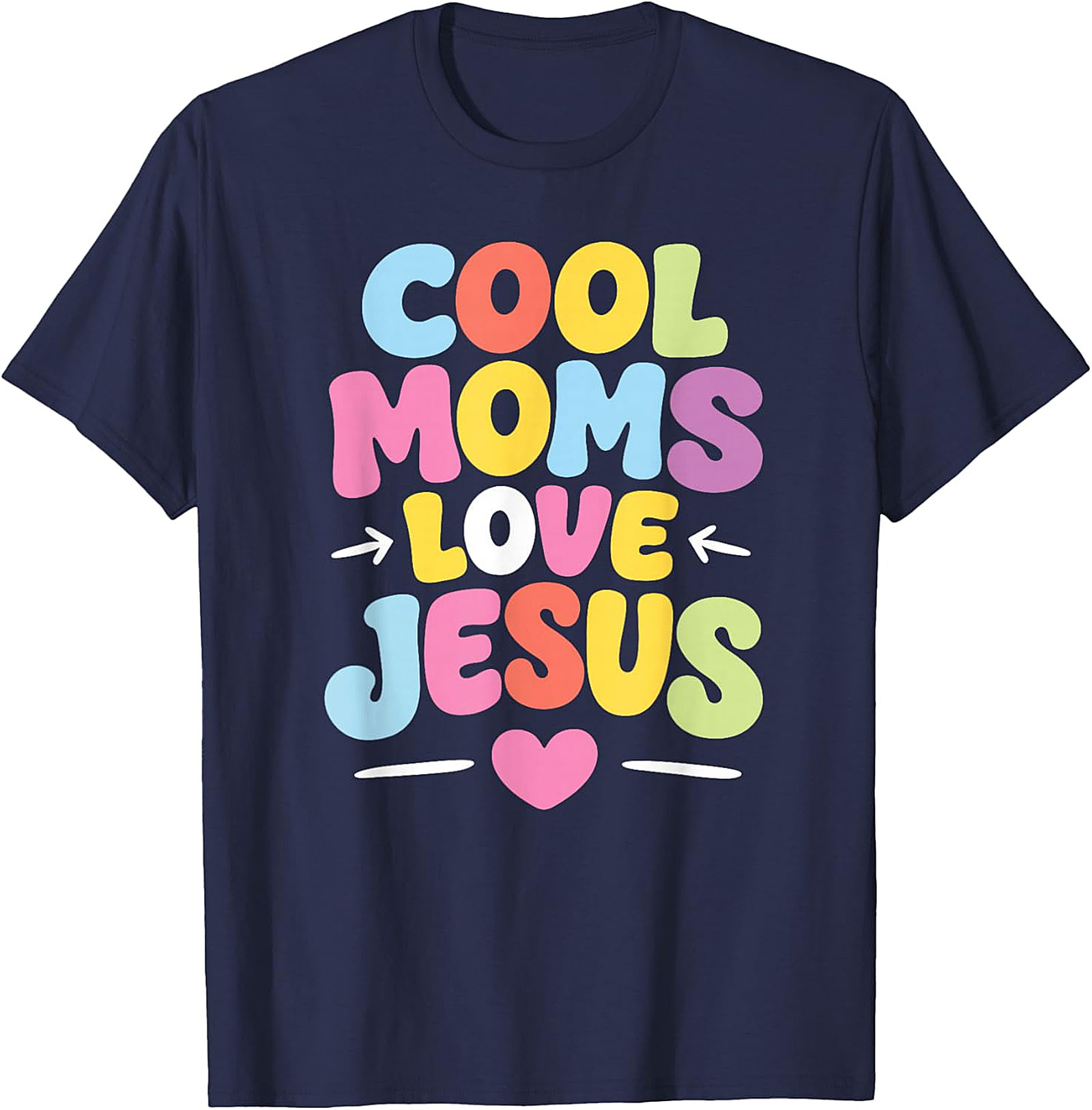 Cool Moms Love Jesus T-Shirt Retro Christian Graphic Tee