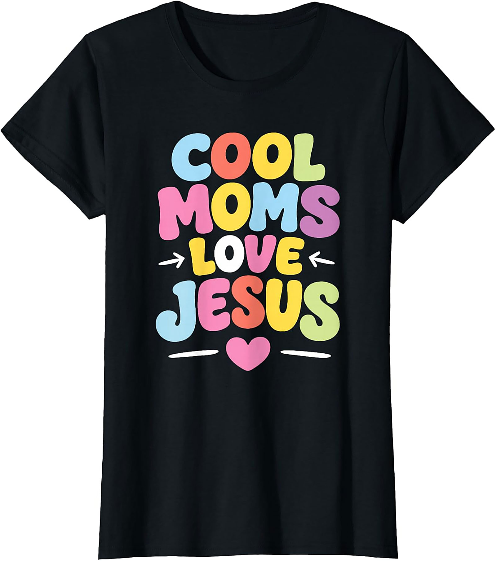 Cool Moms Love Jesus T-Shirt Retro Christian Graphic Tee