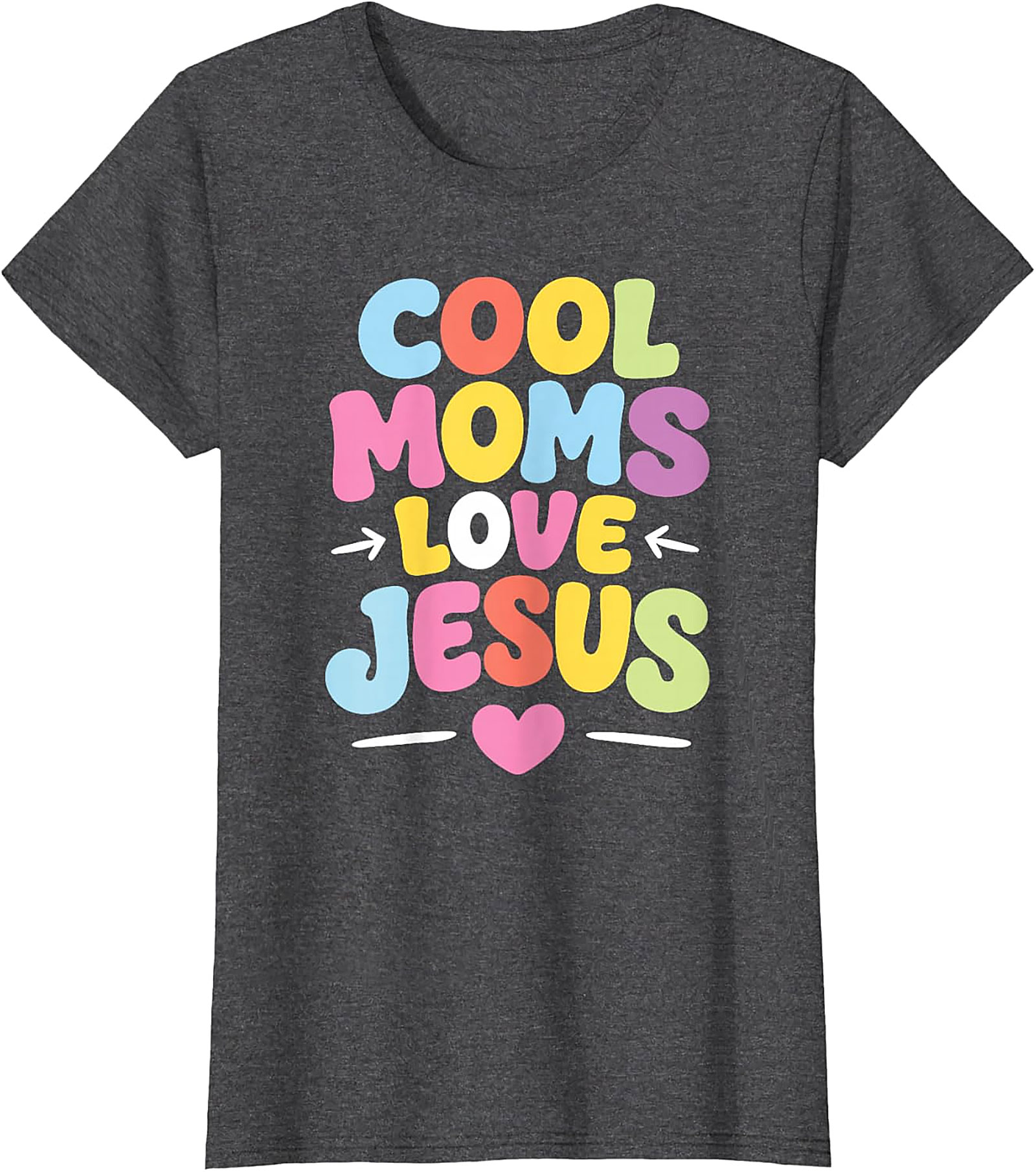 Cool Moms Love Jesus T-Shirt Retro Christian Graphic Tee