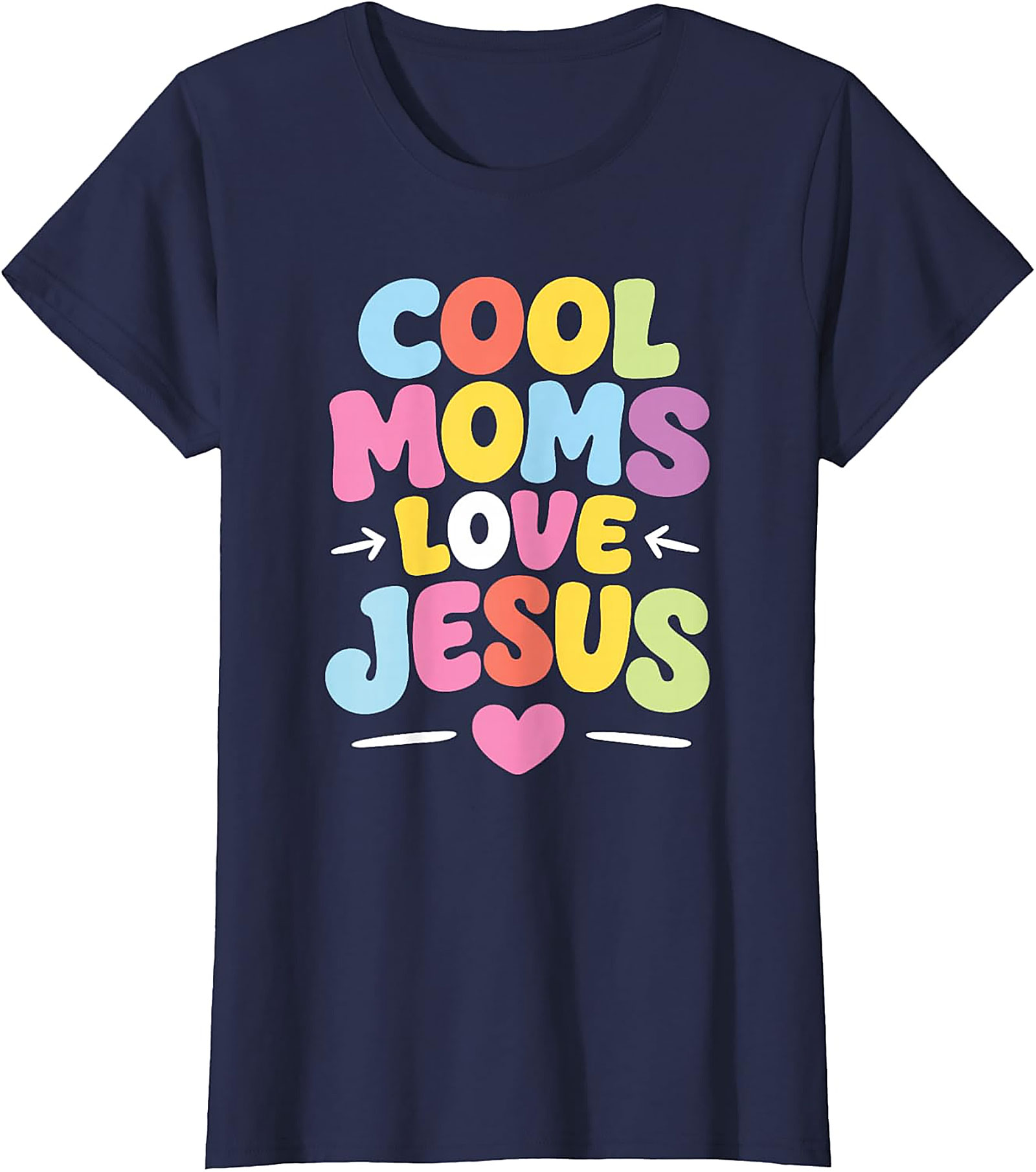 Cool Moms Love Jesus T-Shirt Retro Christian Graphic Tee