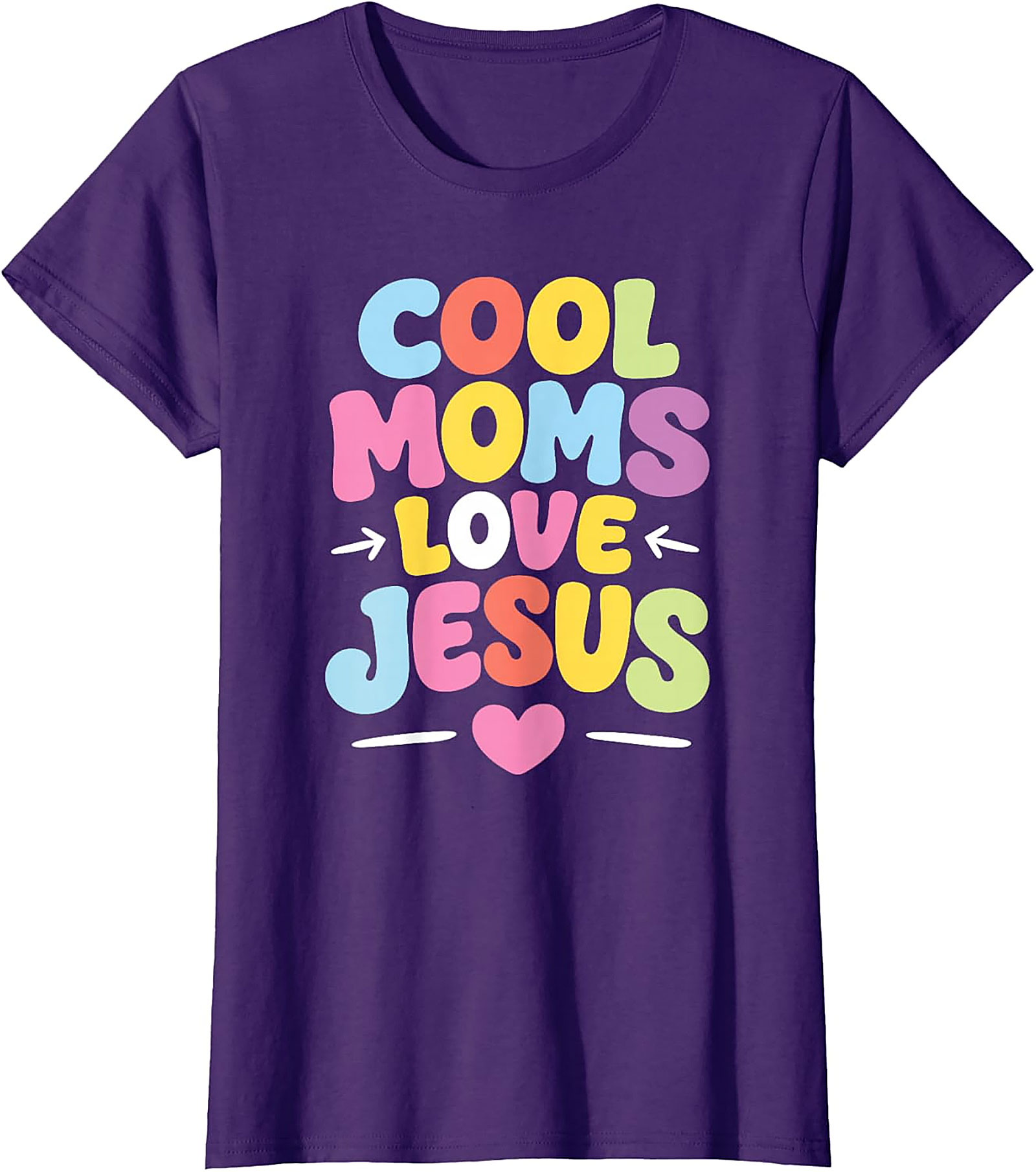 Cool Moms Love Jesus T-Shirt Retro Christian Graphic Tee