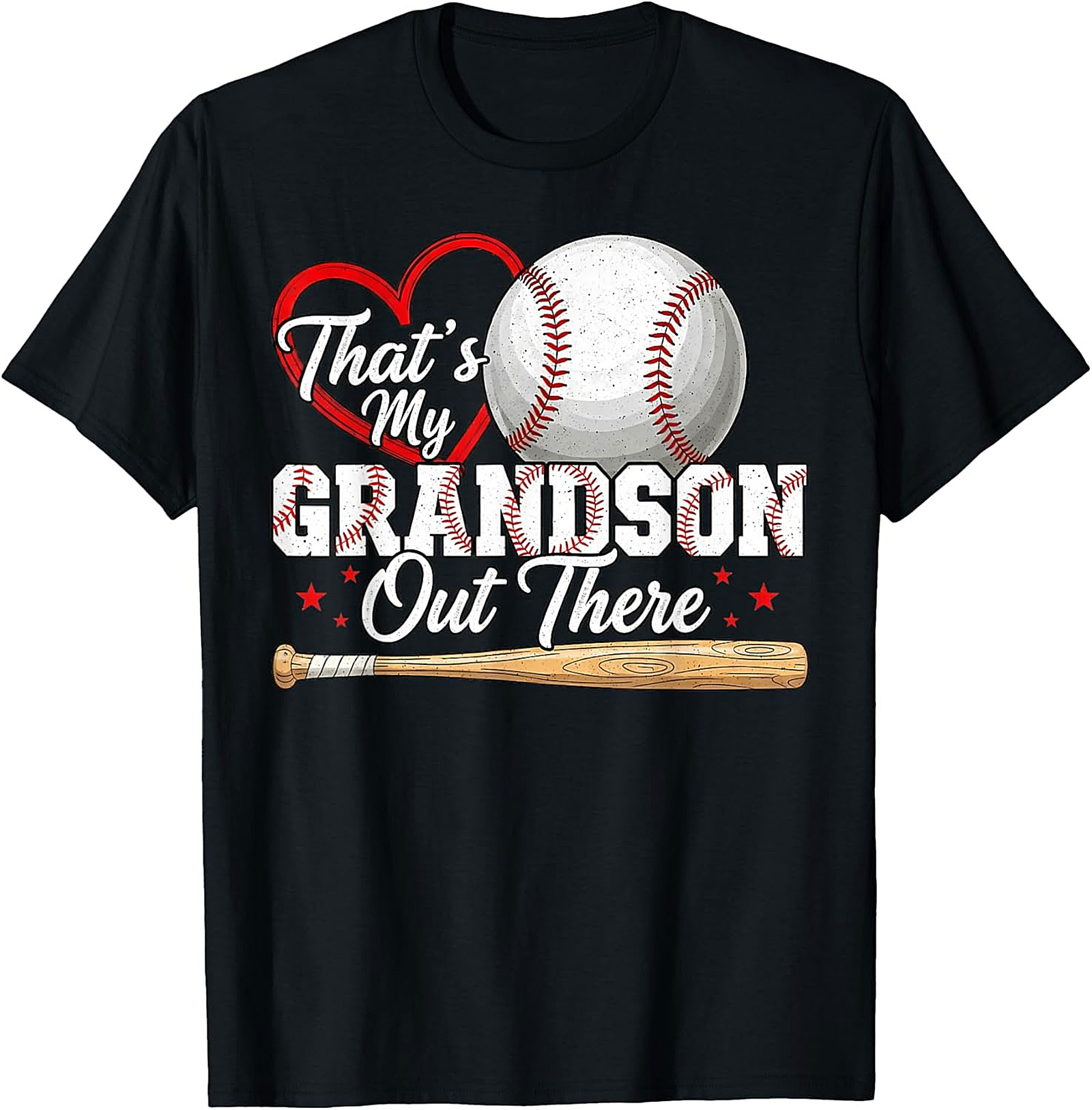 That's My Grandson Baseball T-shirt Proud Grandparent Tee