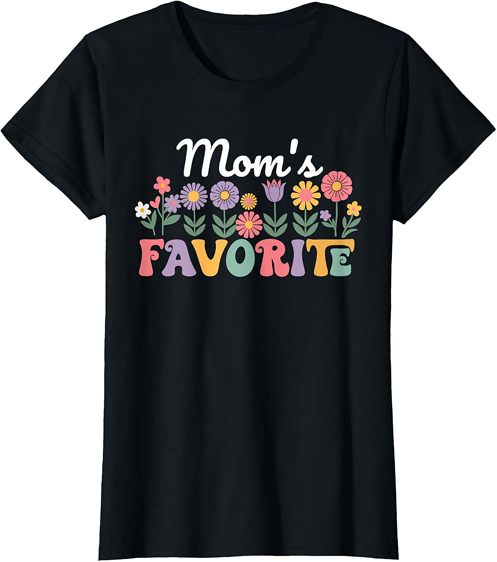 Mom's Favorite Retro Floral T-Shirt Funny Gift Tee