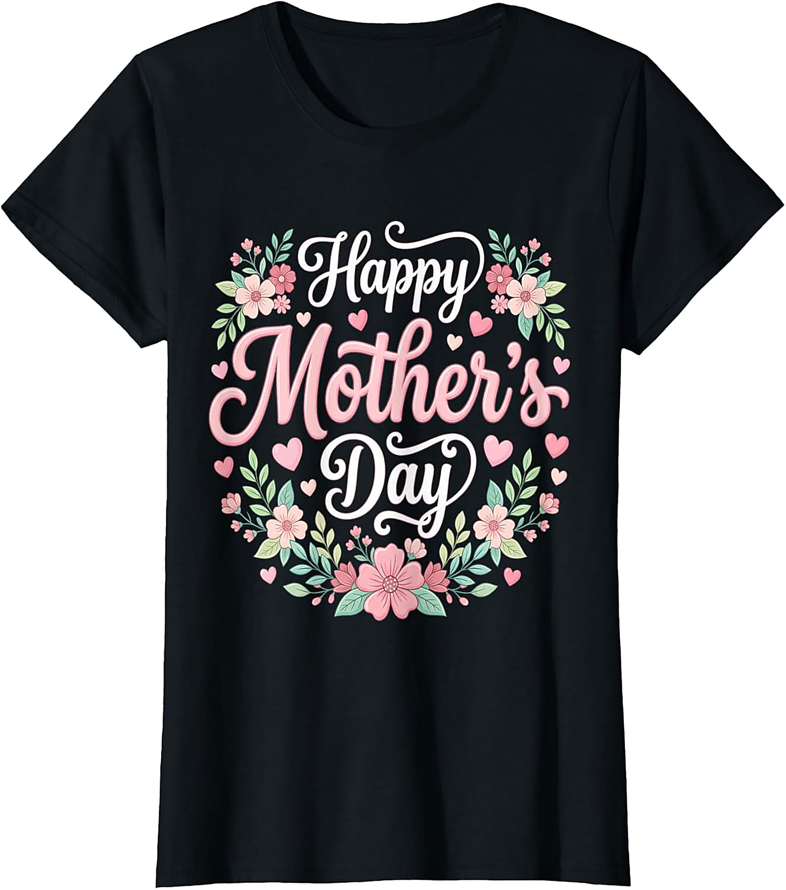  Happy Mother's Day Floral T-Shirt Soft Cotton Gift Tee