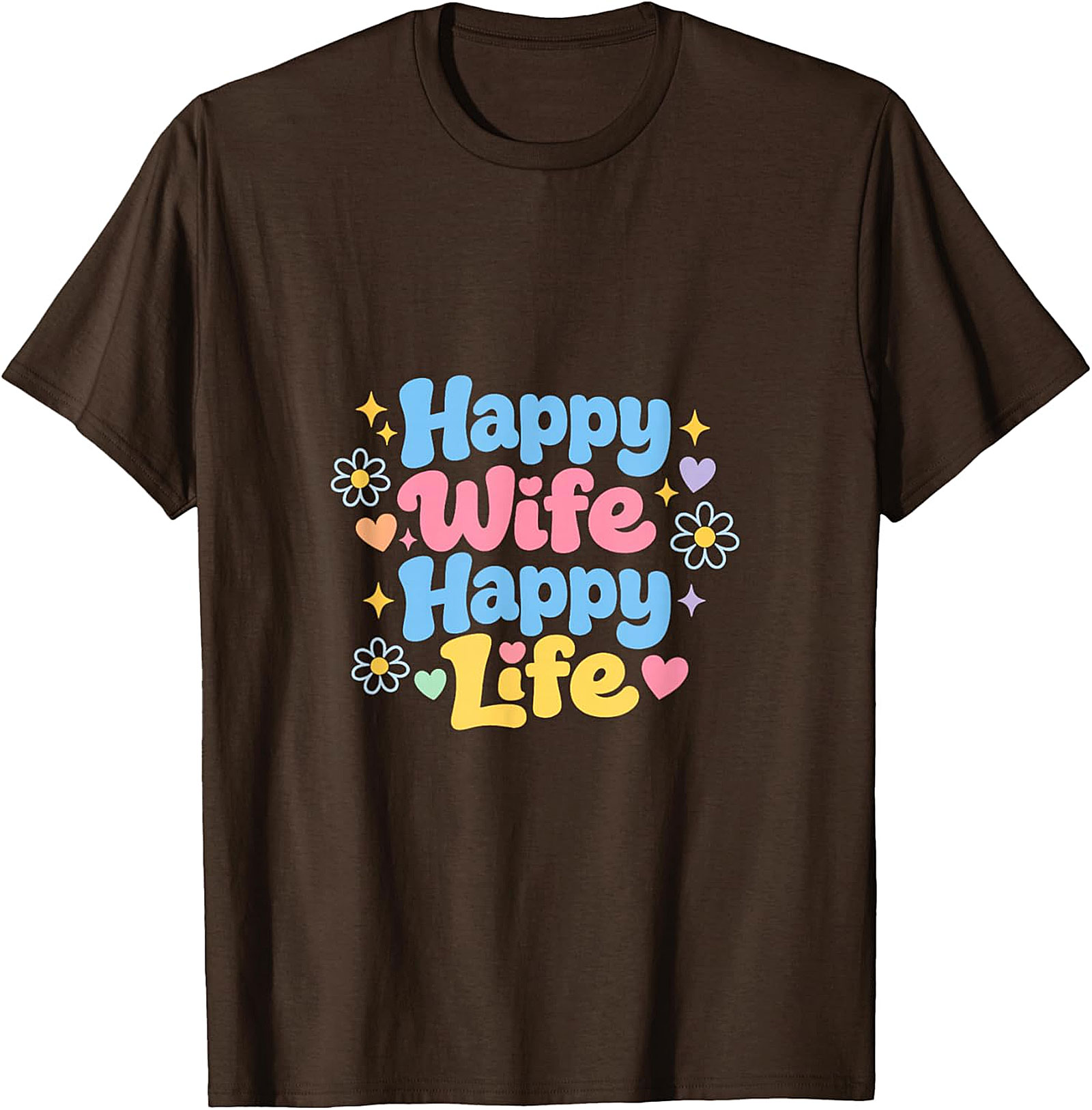 Happy Wife Happy Life Retro T-Shirt | Soft Cotton Unisex Tee