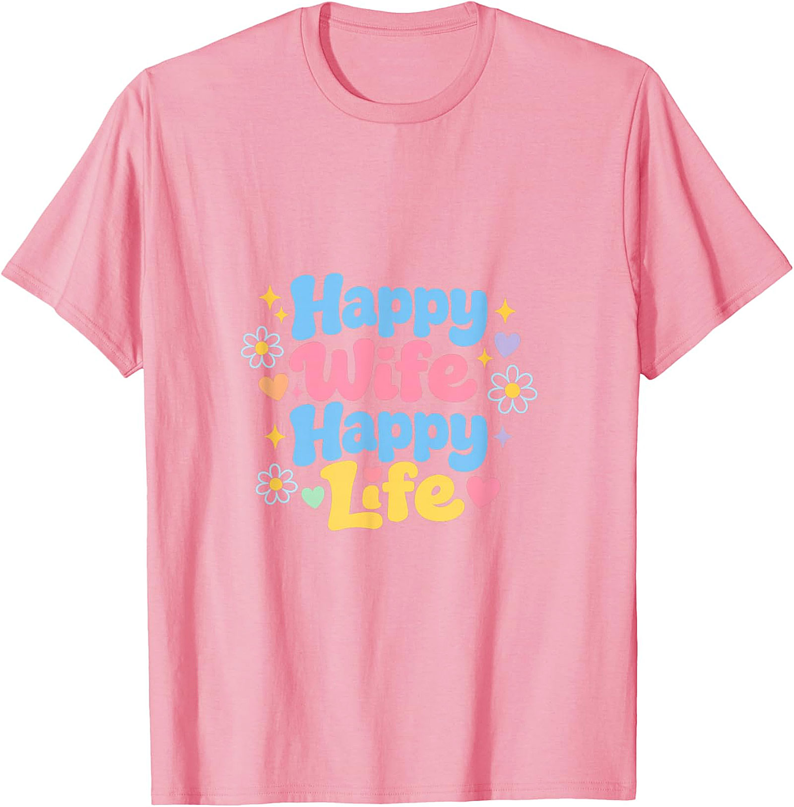 Happy Wife Happy Life Retro T-Shirt | Soft Cotton Unisex Tee