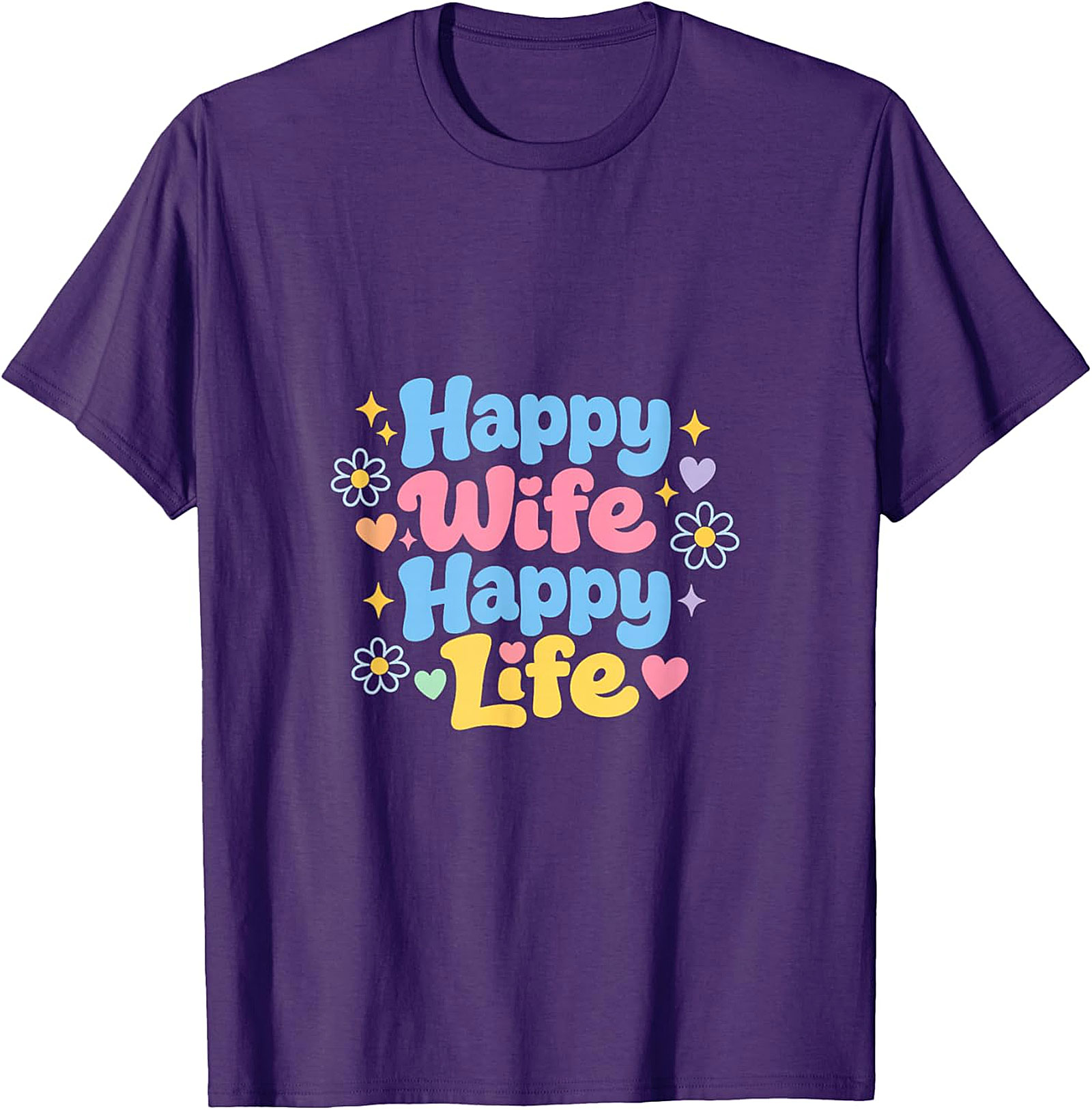 Happy Wife Happy Life Retro T-Shirt | Soft Cotton Unisex Tee