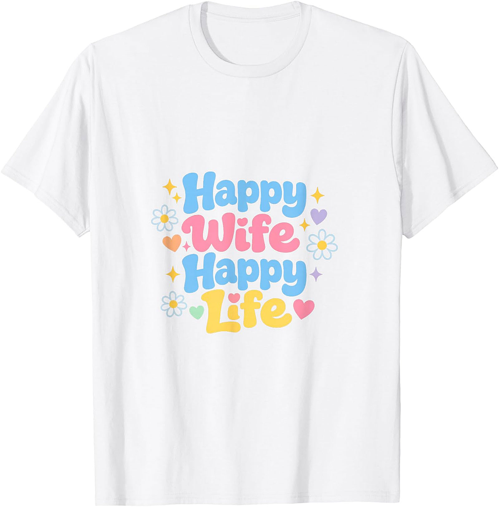 Happy Wife Happy Life Retro T-Shirt | Soft Cotton Unisex Tee