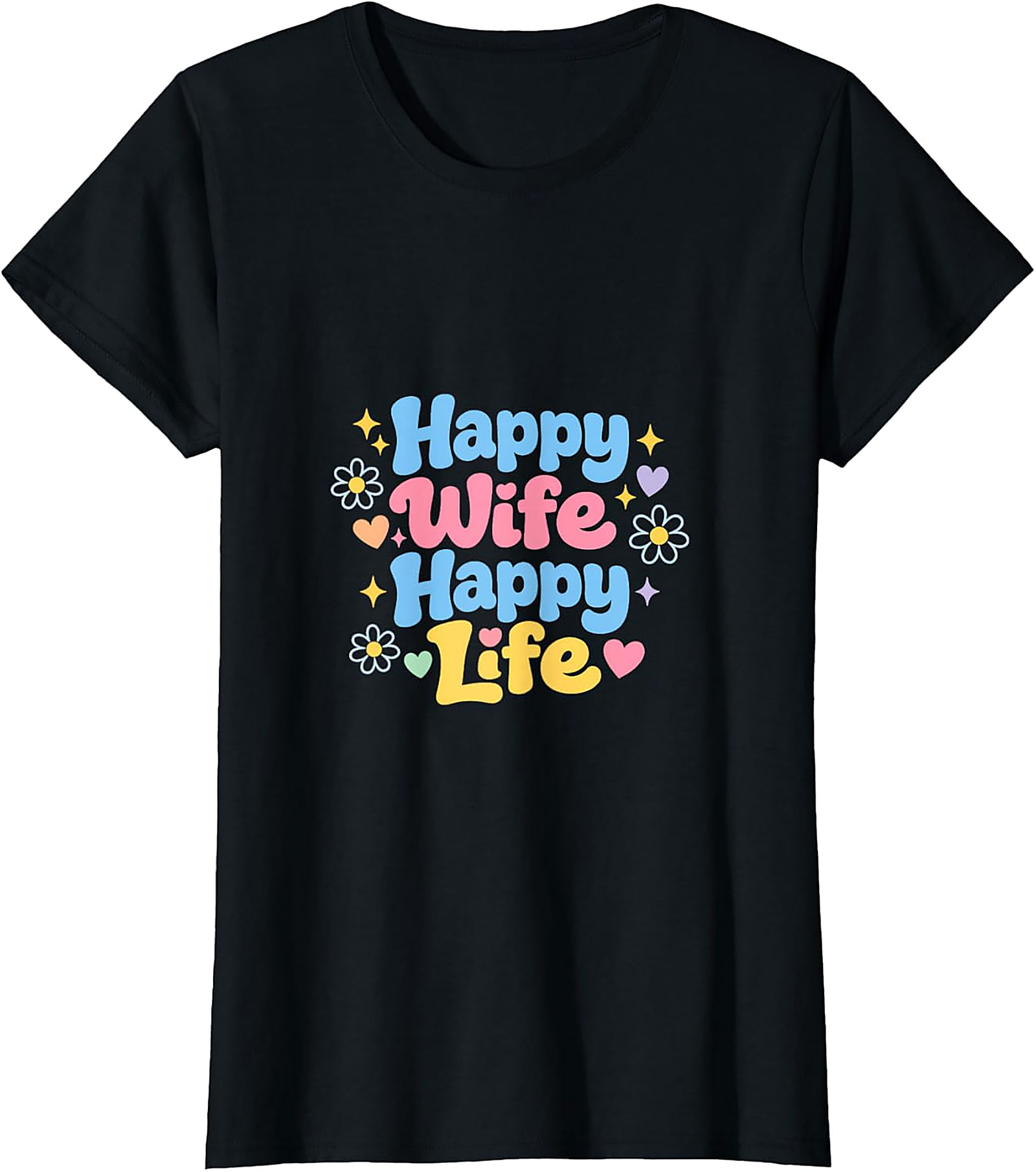 Happy Wife Happy Life Retro T-Shirt | Soft Cotton Unisex Tee