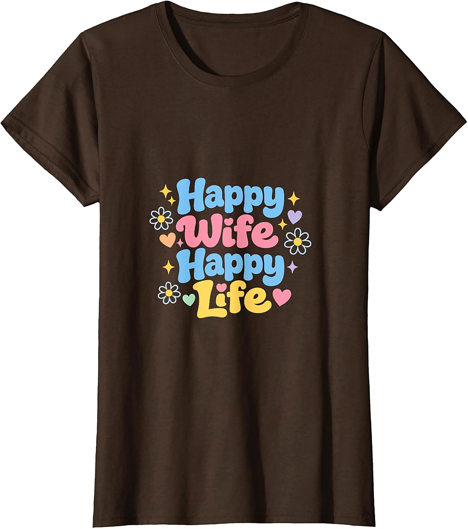 Happy Wife Happy Life Retro T-Shirt | Soft Cotton Unisex Tee