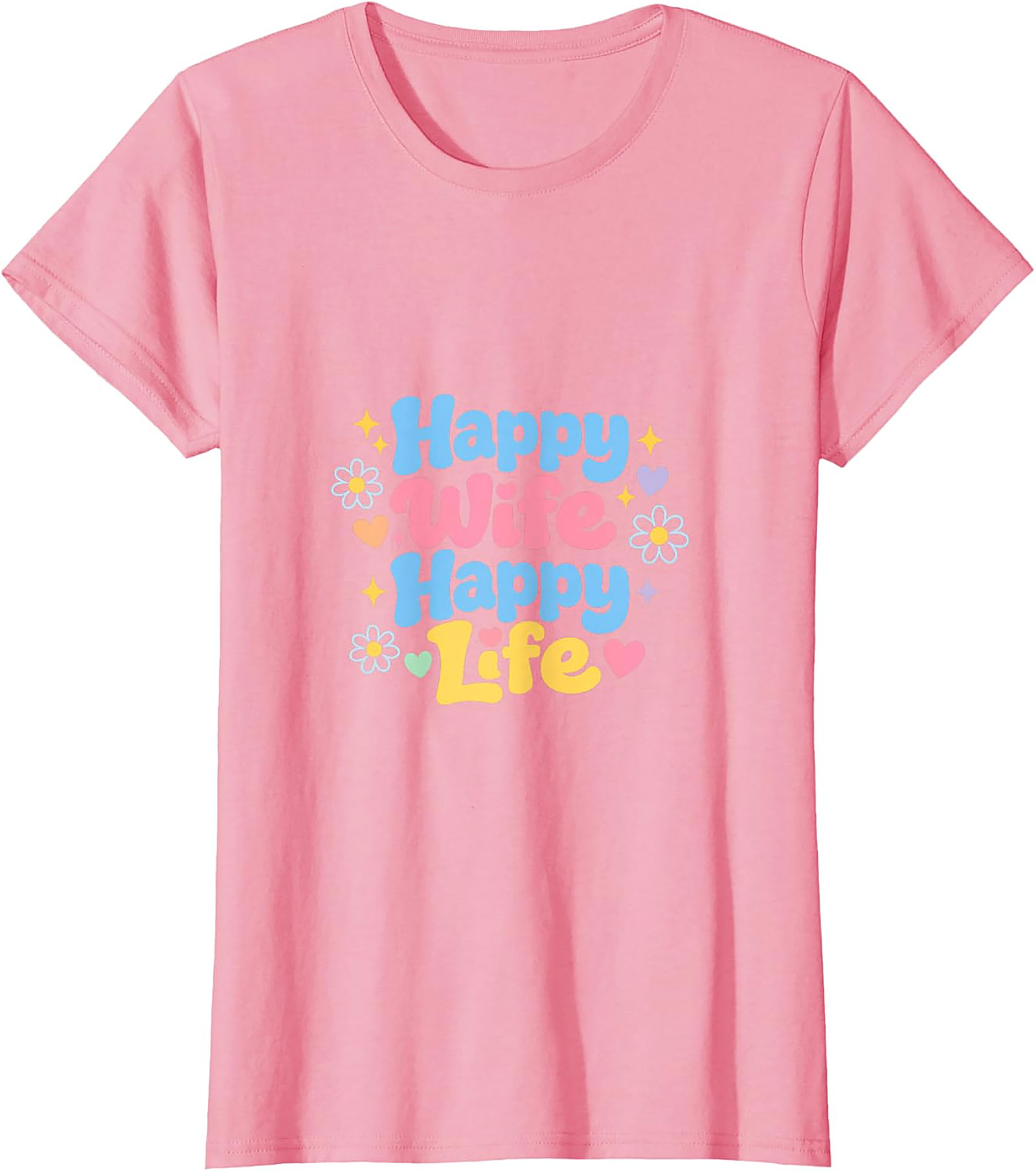 Happy Wife Happy Life Retro T-Shirt | Soft Cotton Unisex Tee