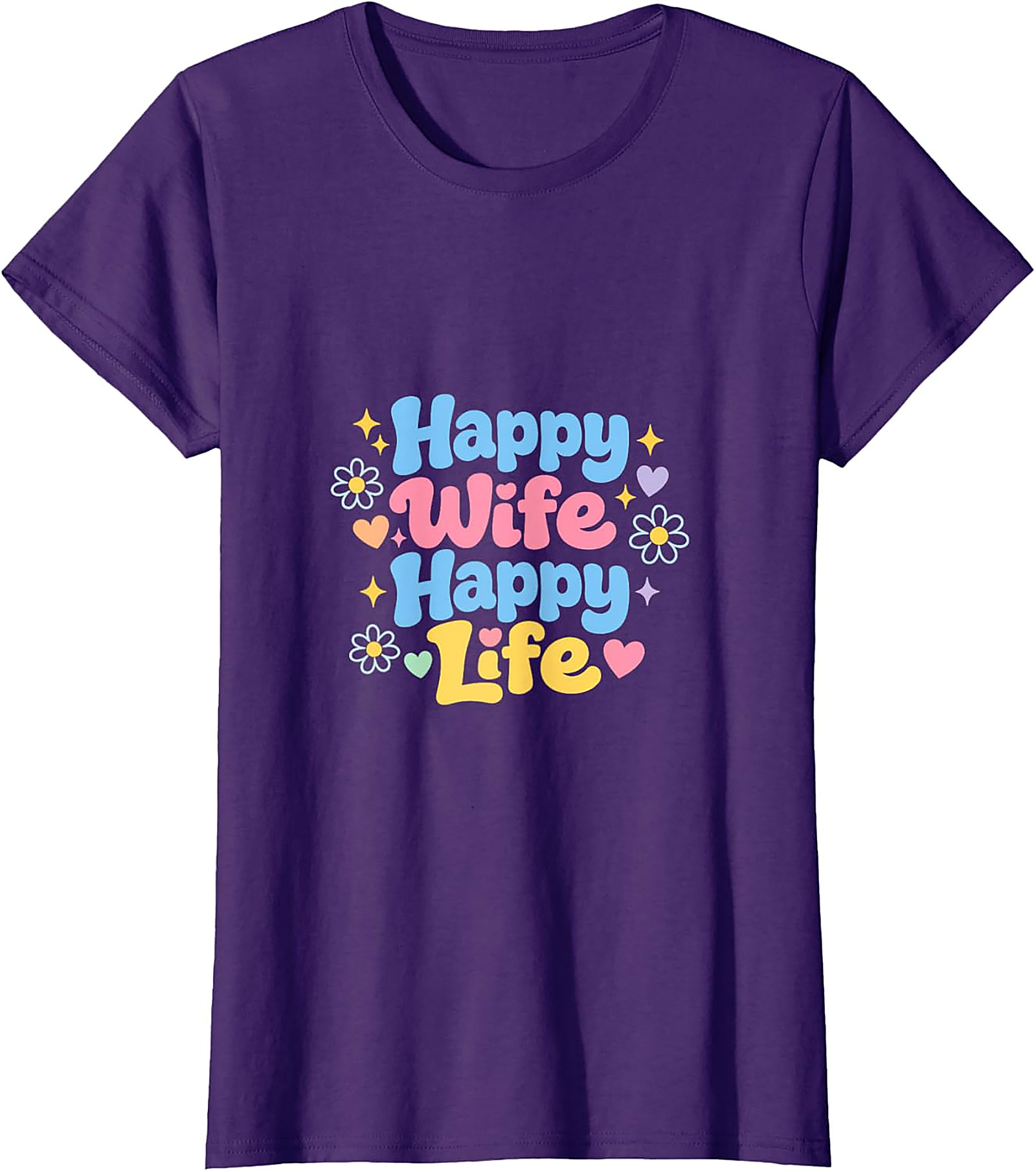 Happy Wife Happy Life Retro T-Shirt | Soft Cotton Unisex Tee