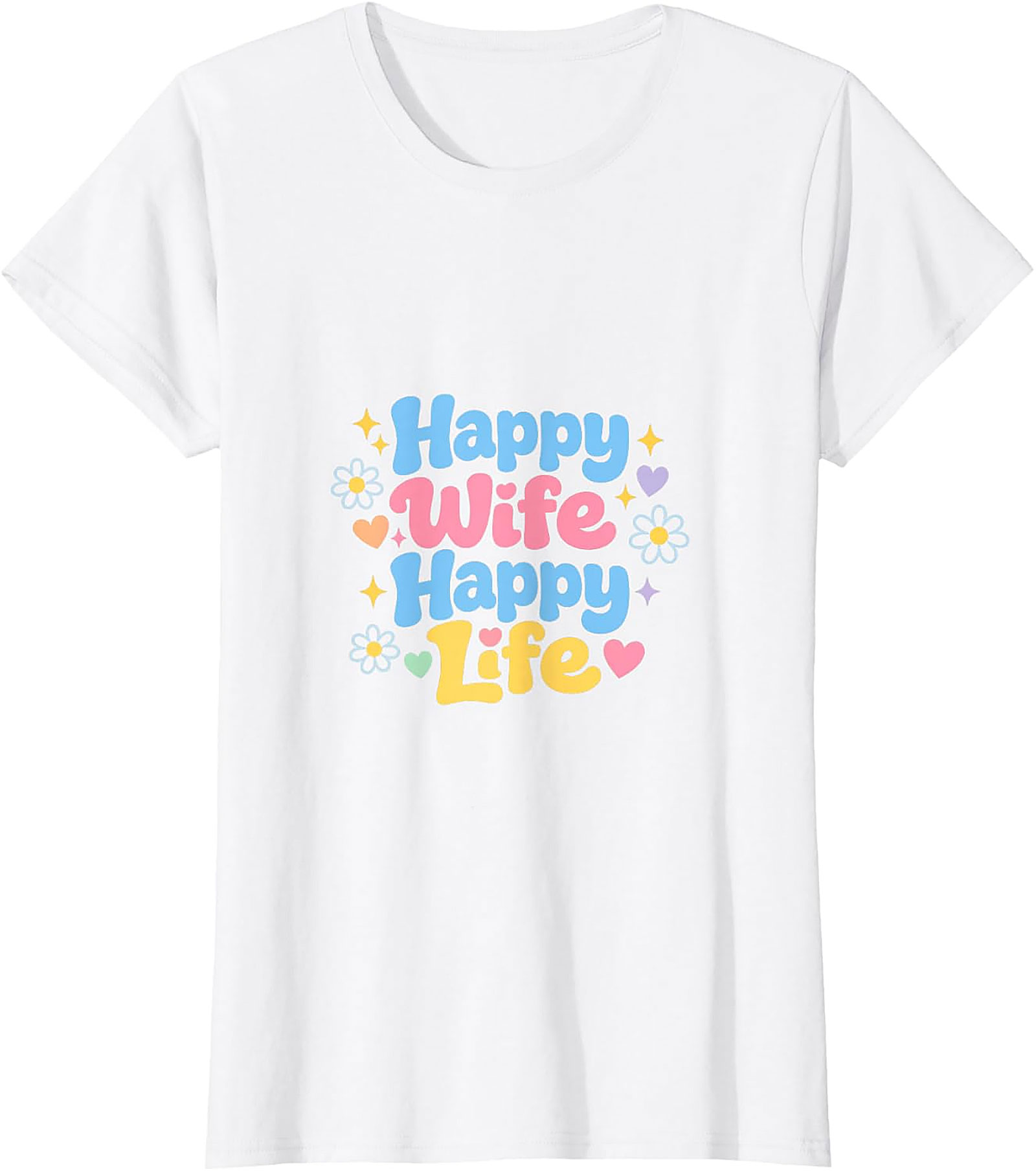 Happy Wife Happy Life Retro T-Shirt | Soft Cotton Unisex Tee