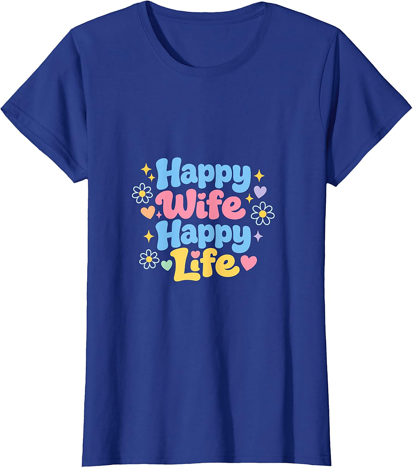 Happy Wife Happy Life Retro T-Shirt | Soft Cotton Unisex Tee