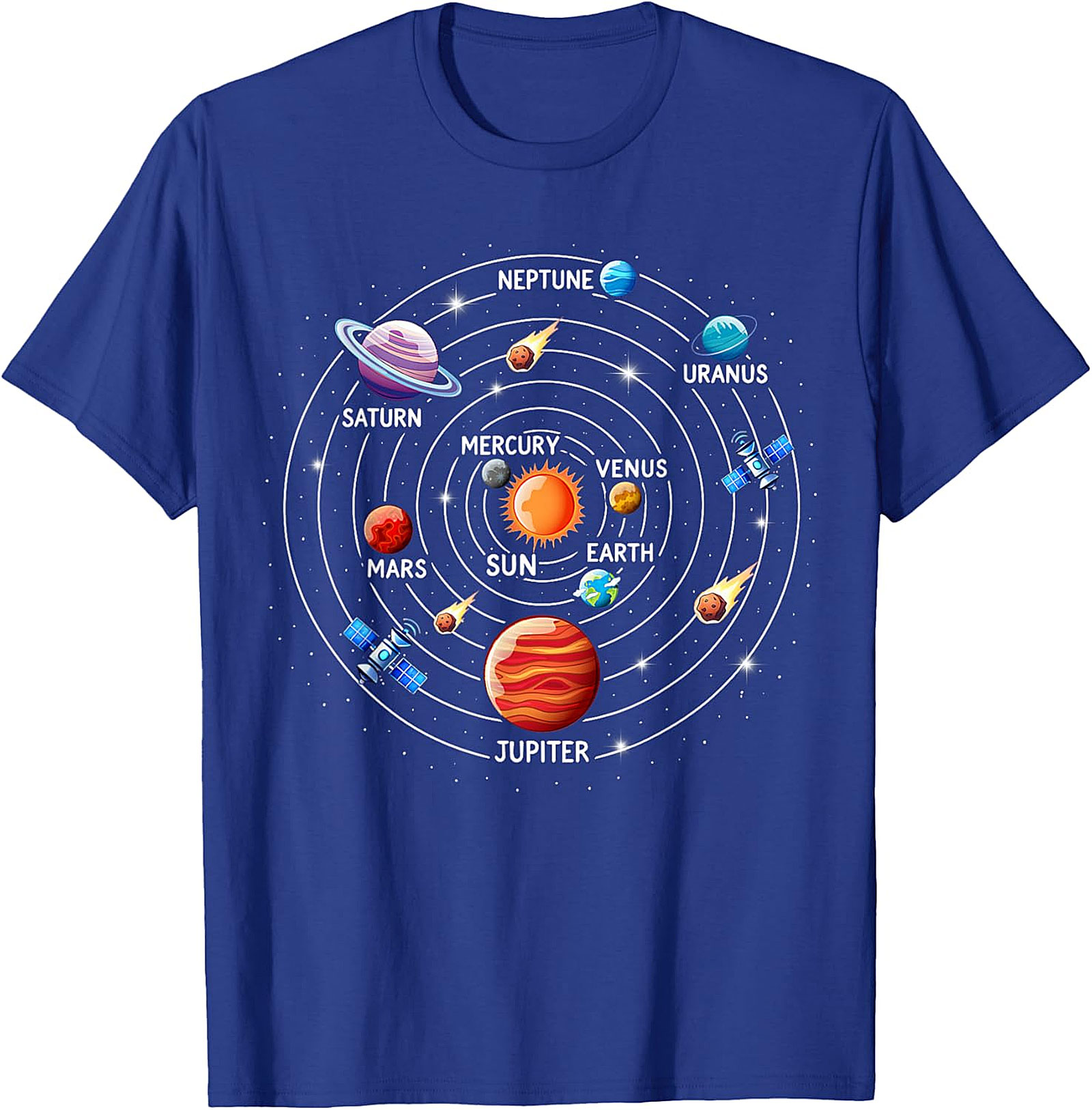 Solar System T-shirt Astronomy Graphic Tee for Space Lovers