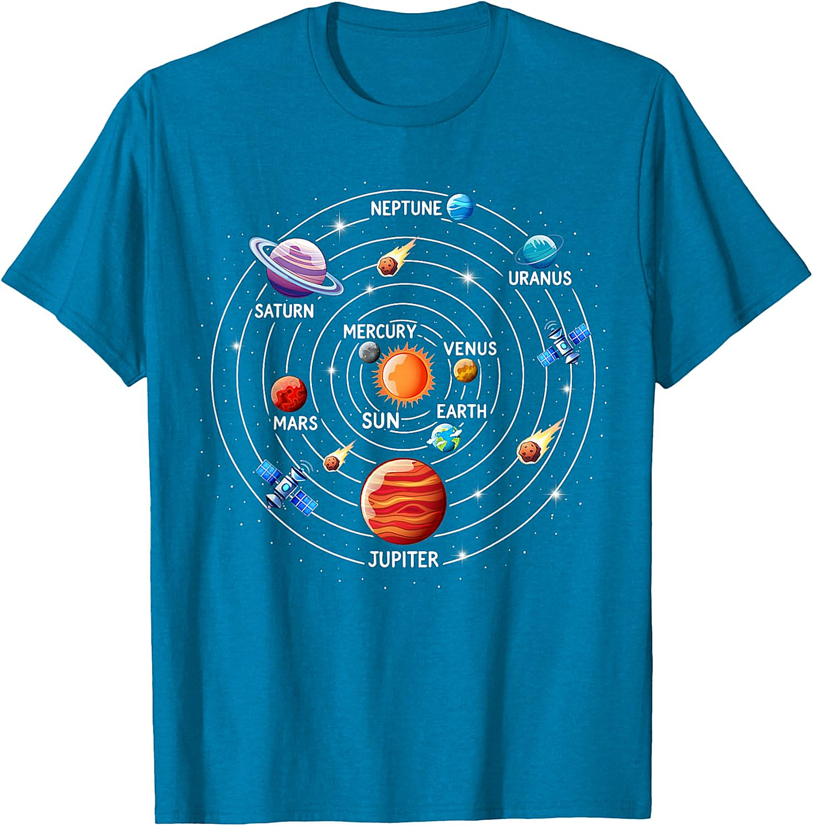 Solar System T-shirt Astronomy Graphic Tee for Space Lovers