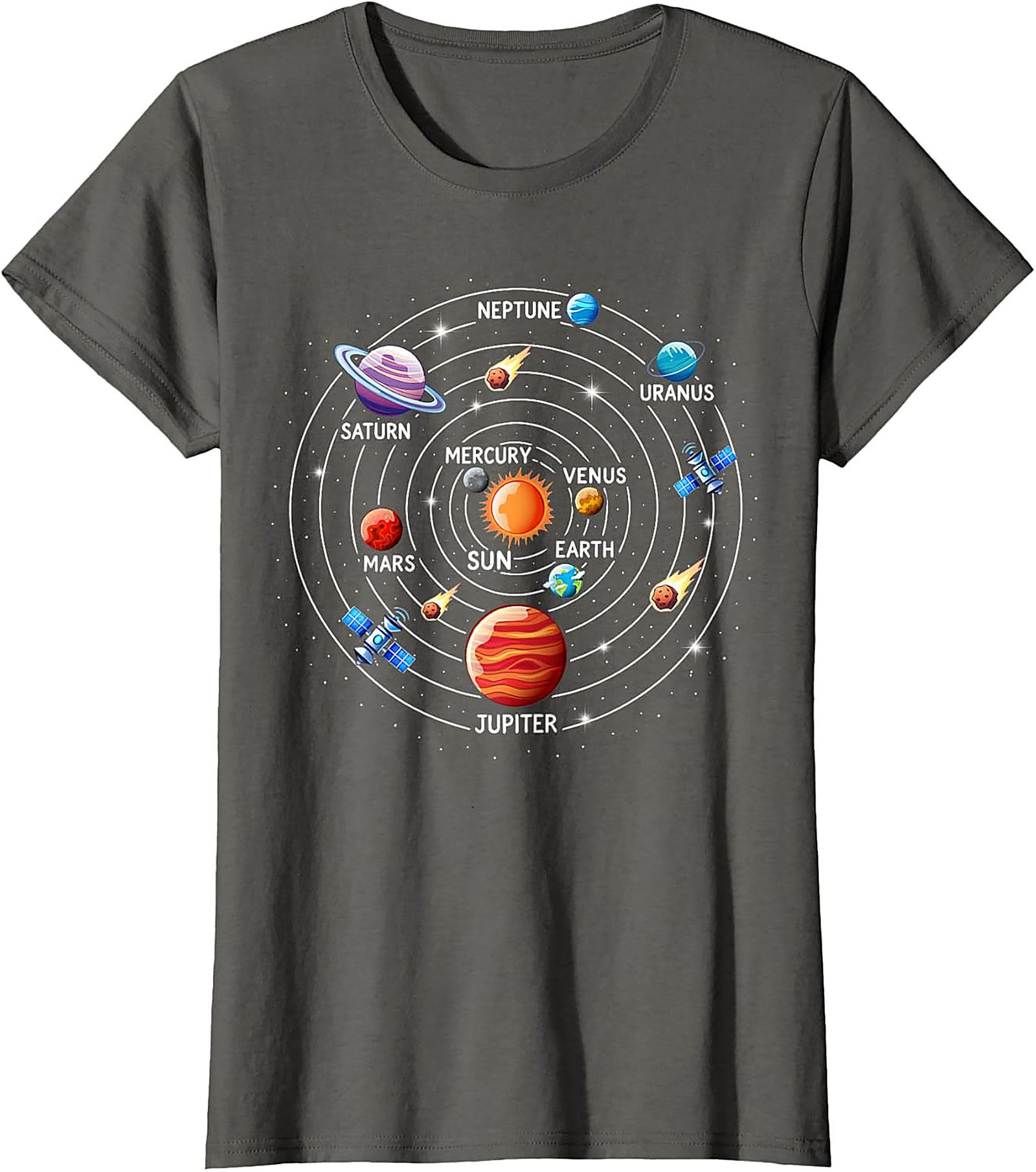 Solar System T-shirt Astronomy Graphic Tee for Space Lovers