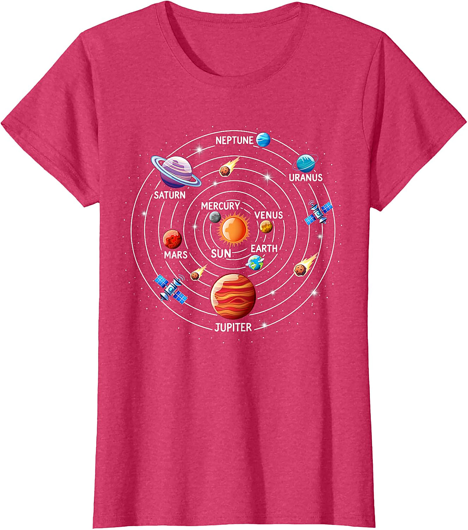 Solar System T-shirt Astronomy Graphic Tee for Space Lovers