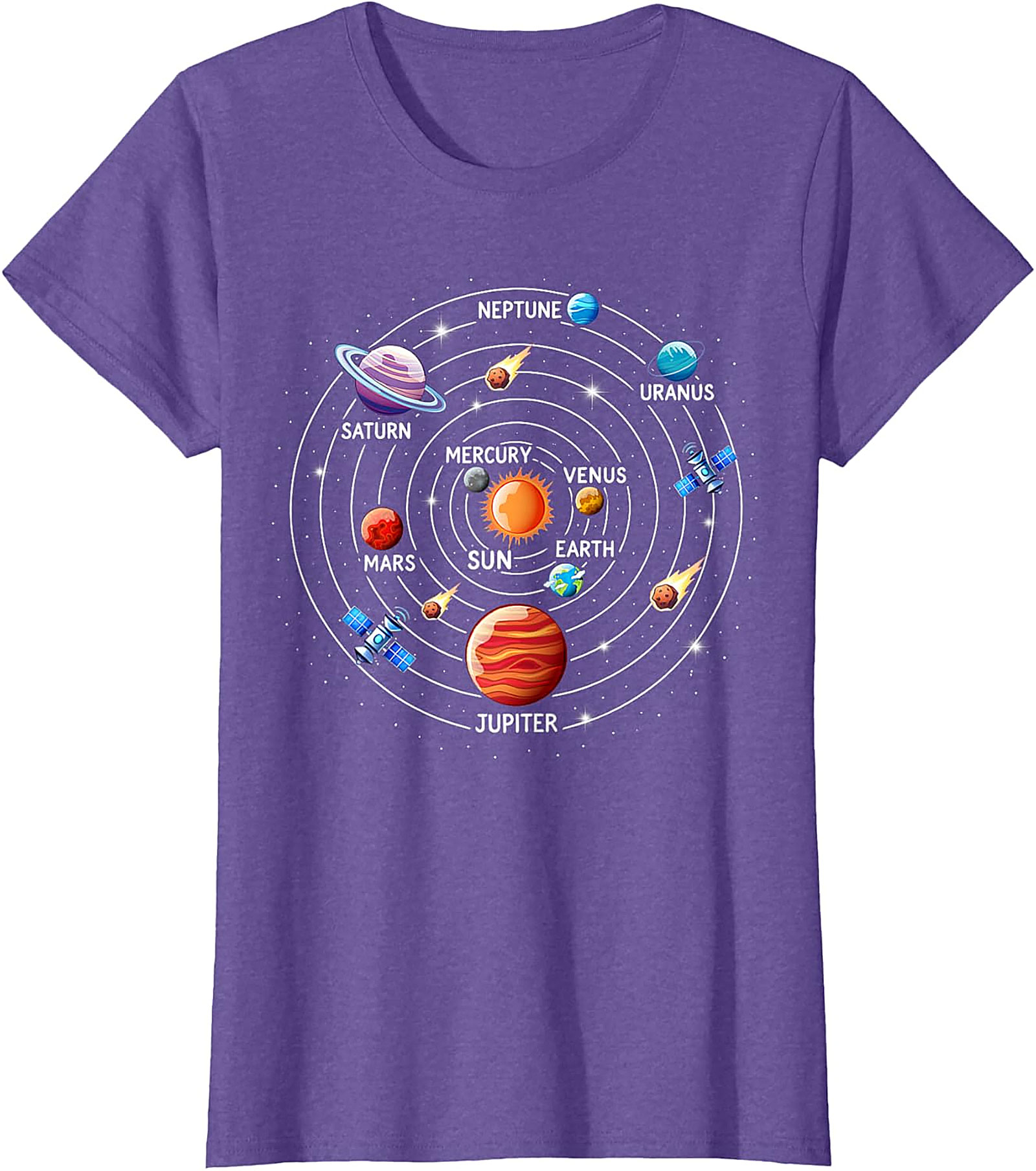 Solar System T-shirt Astronomy Graphic Tee for Space Lovers