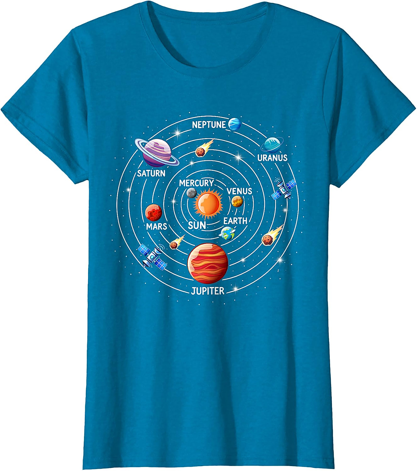 Solar System T-shirt Astronomy Graphic Tee for Space Lovers