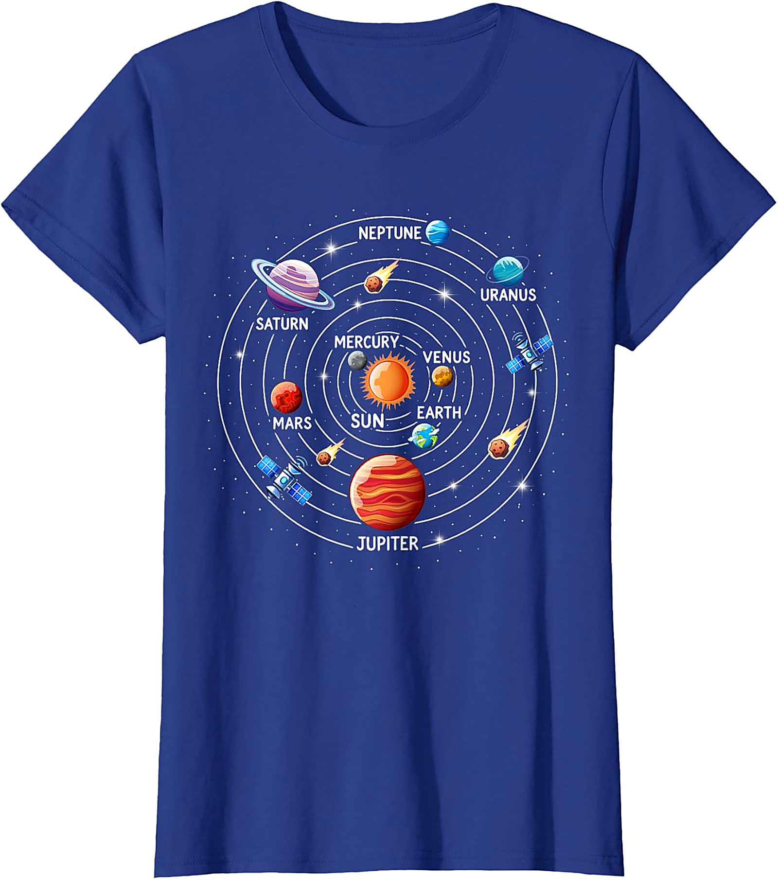 Solar System T-shirt Astronomy Graphic Tee for Space Lovers
