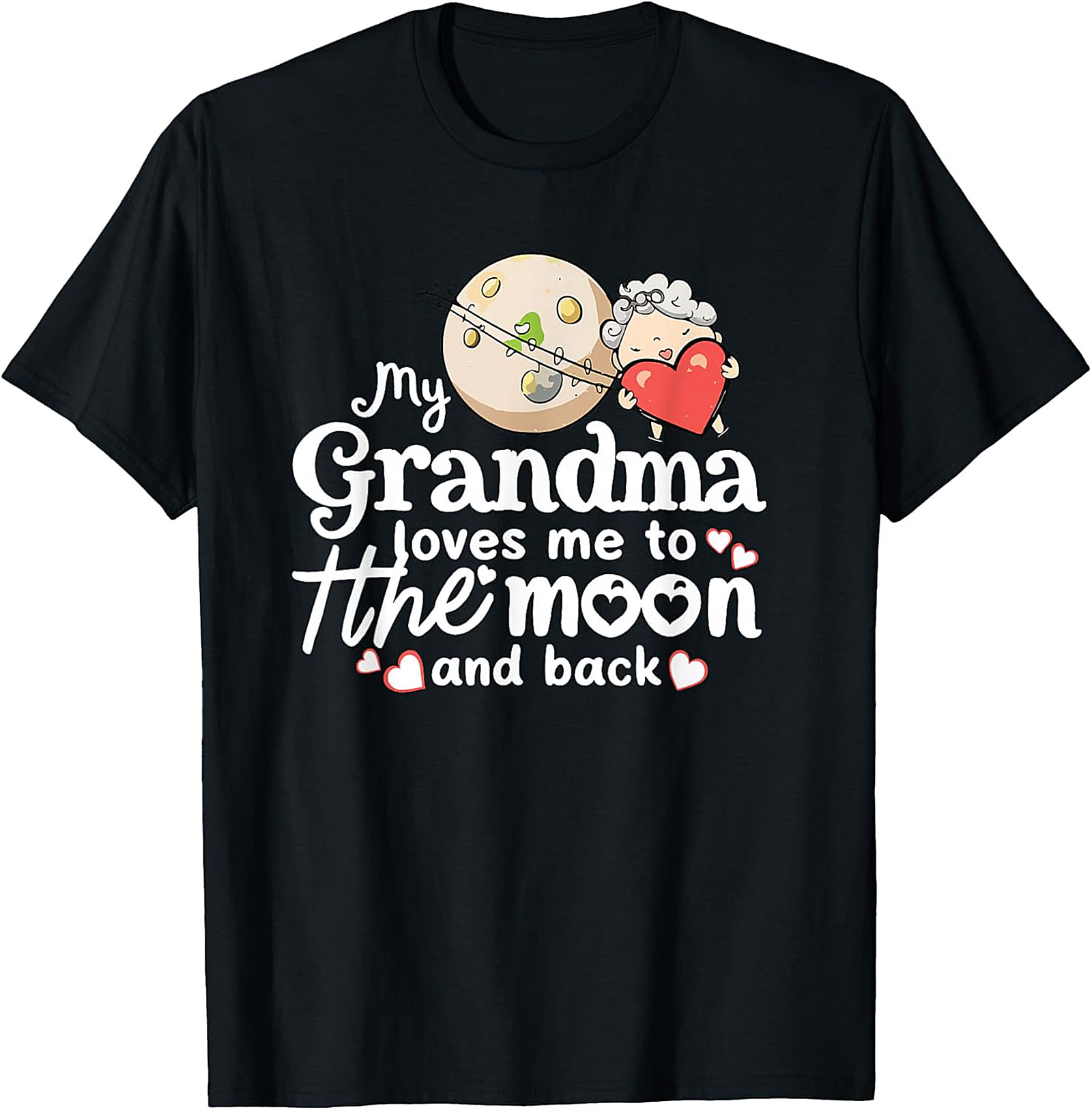 Grandma Loves Me To The Moon T-shirt | Sweet Kids Gift
