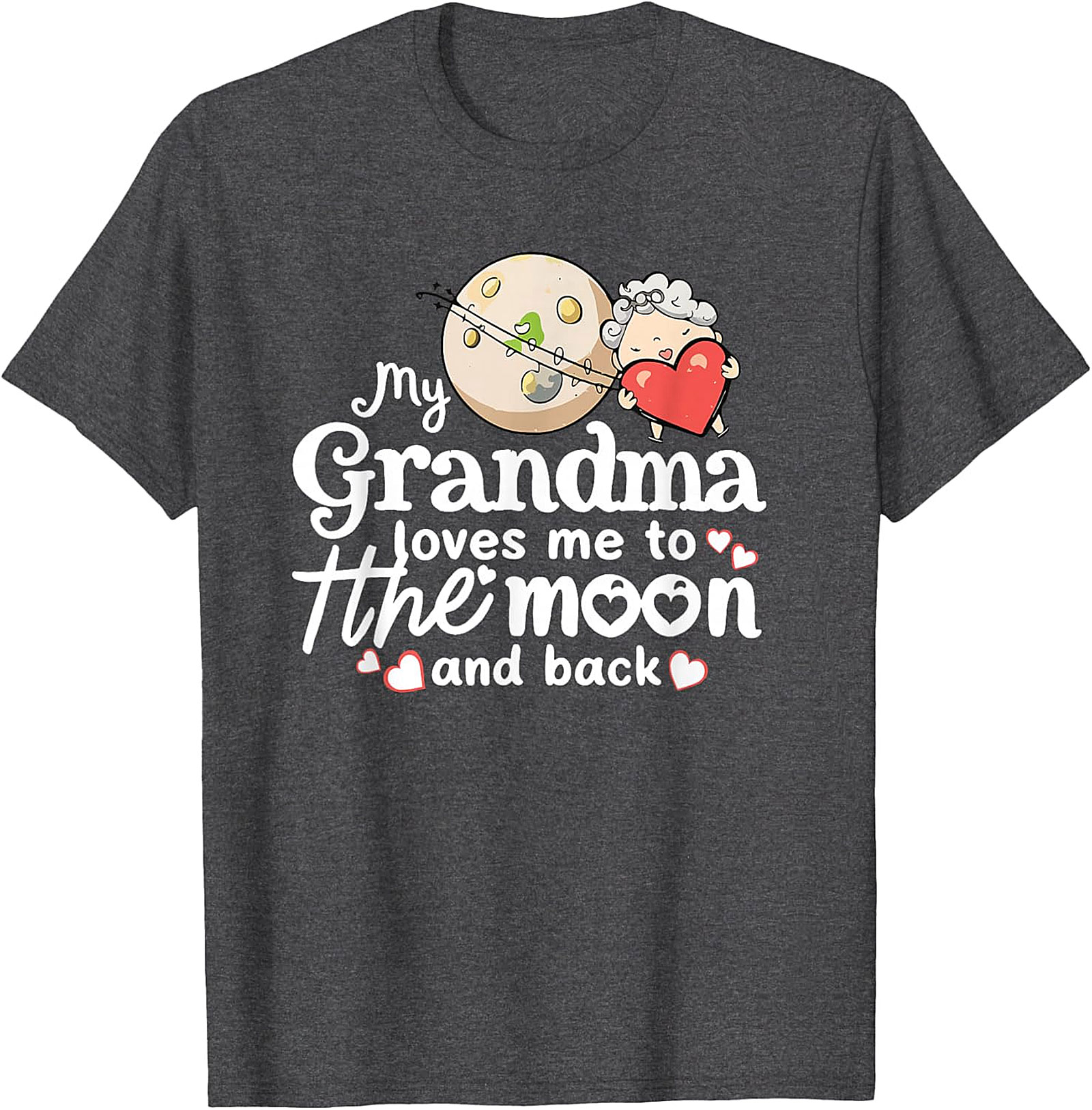 Grandma Loves Me To The Moon T-shirt | Sweet Kids Gift