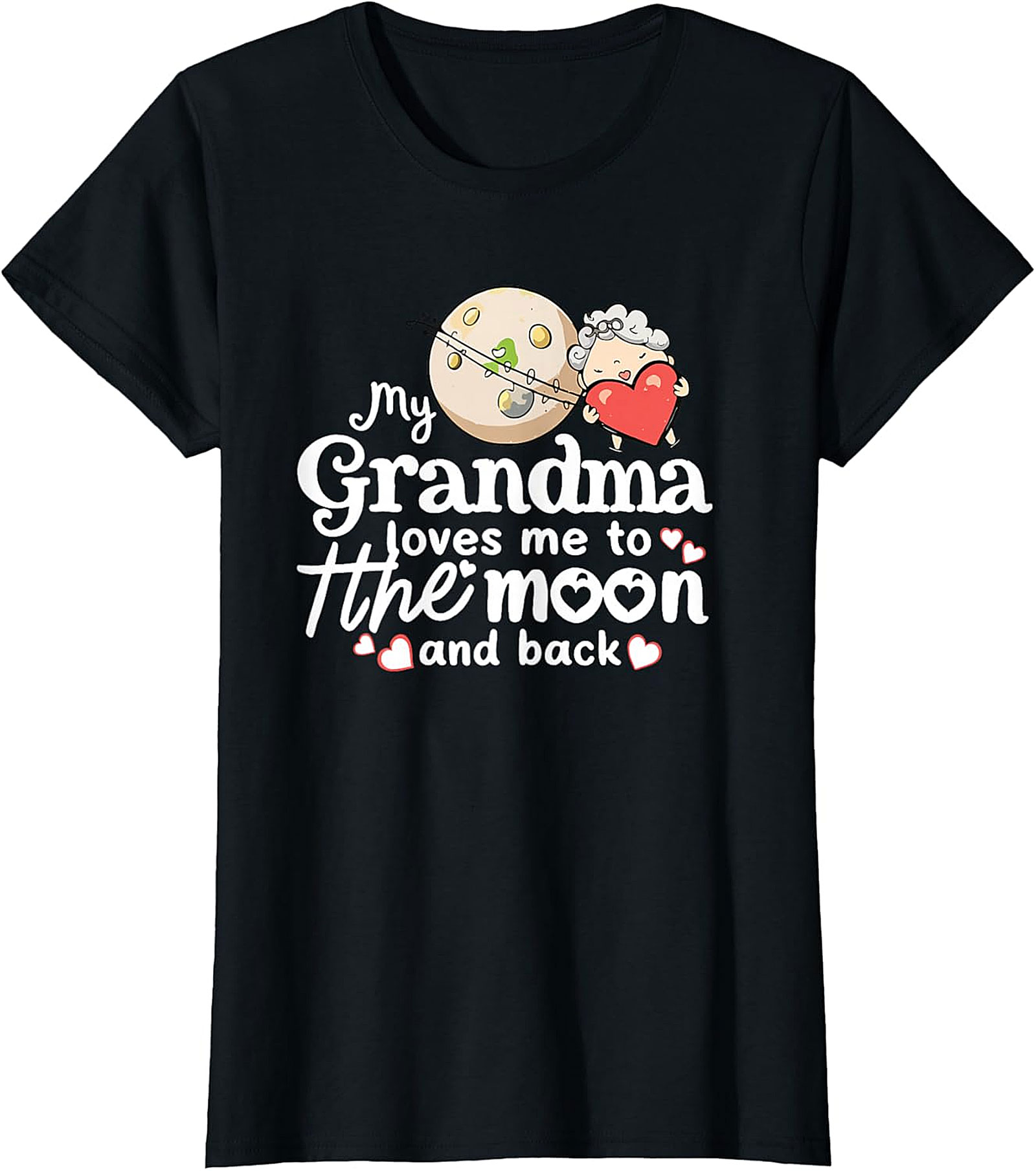 Grandma Loves Me To The Moon T-shirt | Sweet Kids Gift