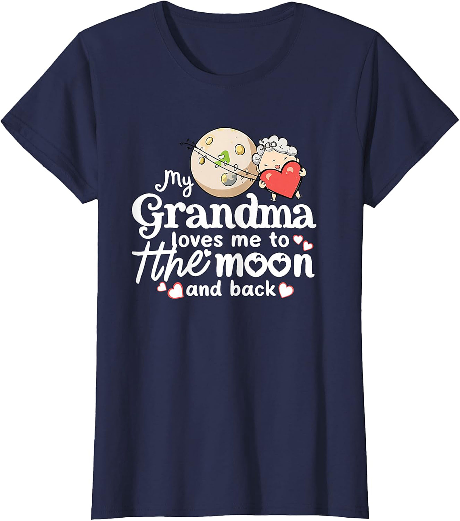 Grandma Loves Me To The Moon T-shirt | Sweet Kids Gift