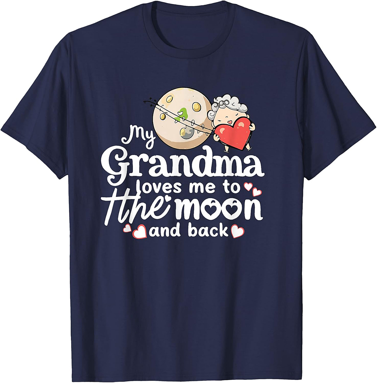 Grandma Loves Me To The Moon T-shirt | Sweet Kids Gift