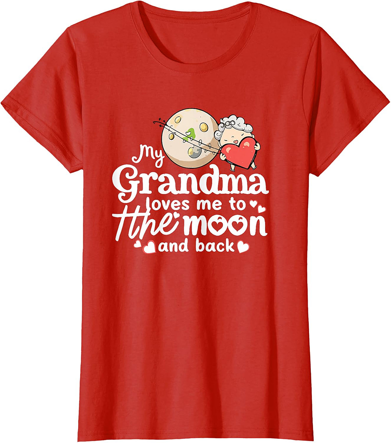 Grandma Loves Me To The Moon T-shirt | Sweet Kids Gift