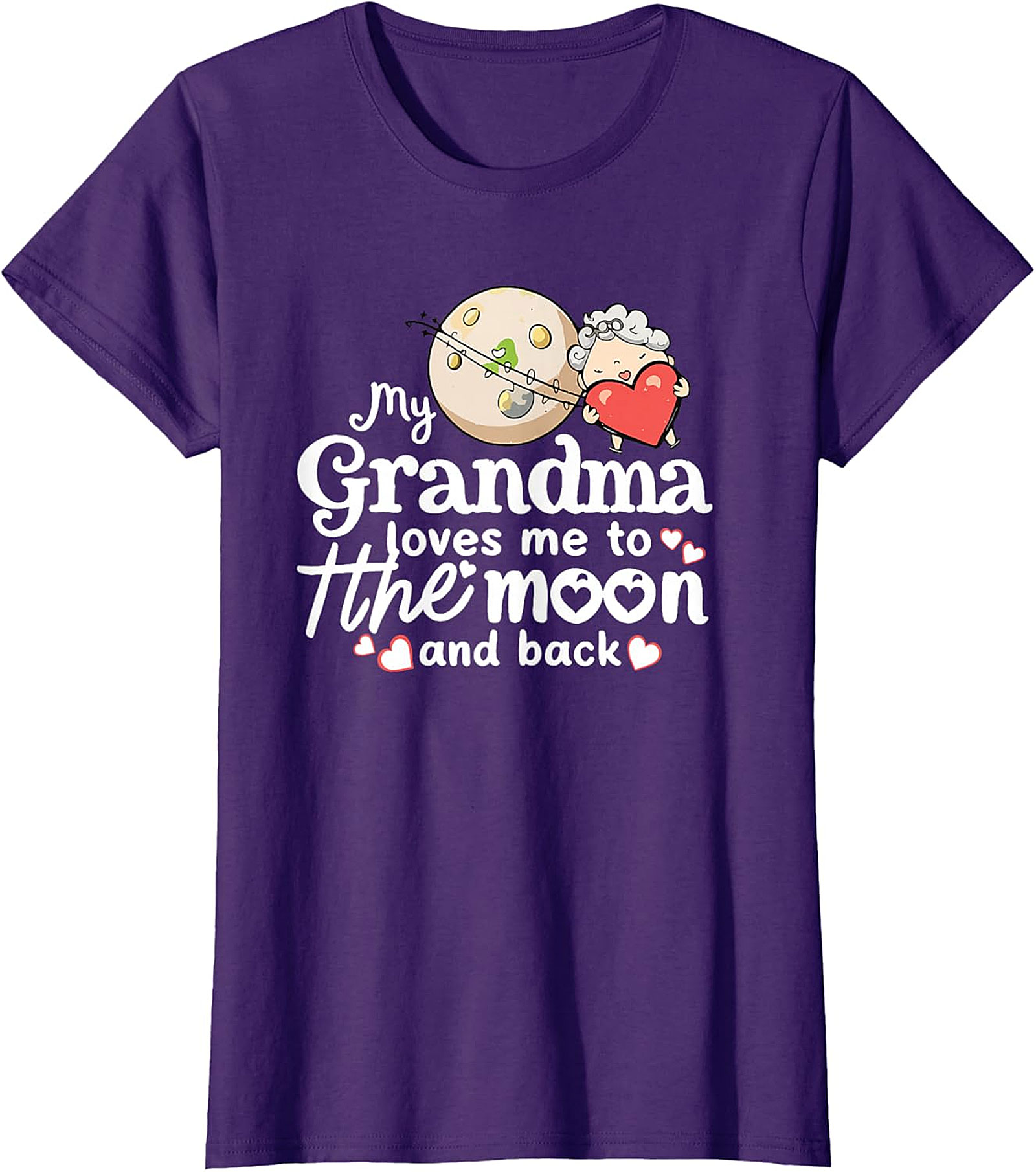 Grandma Loves Me To The Moon T-shirt | Sweet Kids Gift