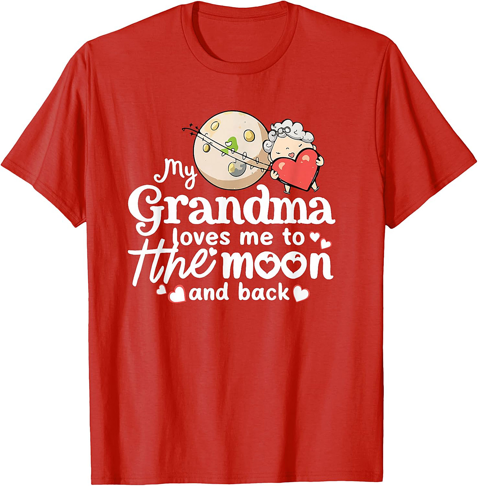 Grandma Loves Me To The Moon T-shirt | Sweet Kids Gift