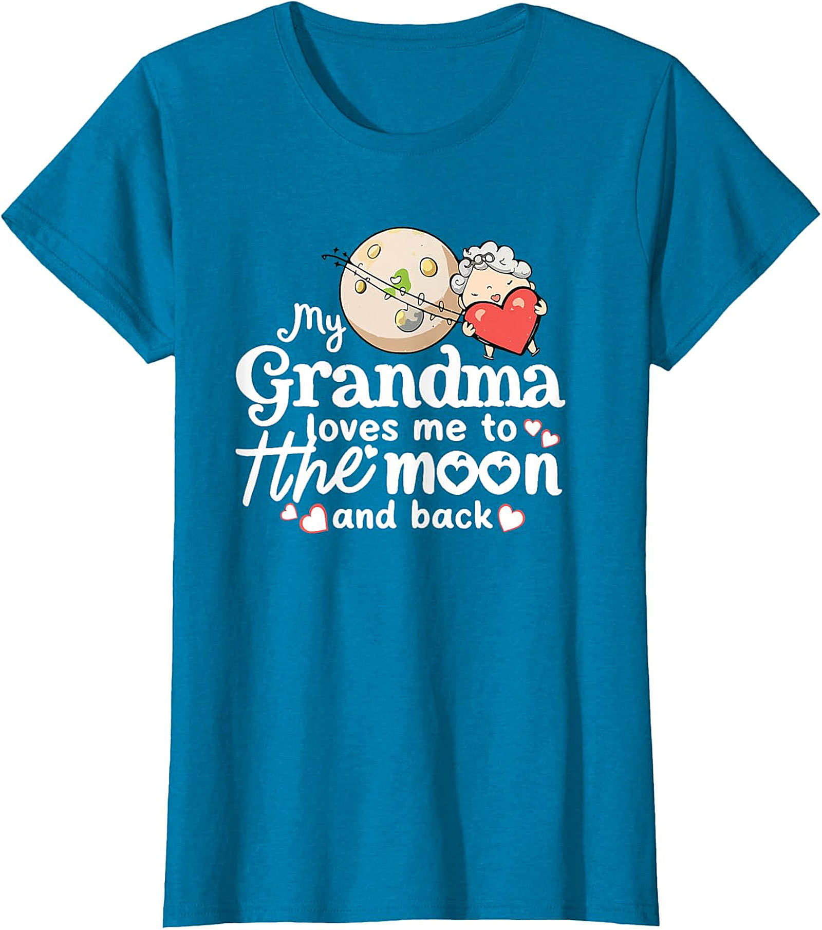 Grandma Loves Me To The Moon T-shirt | Sweet Kids Gift
