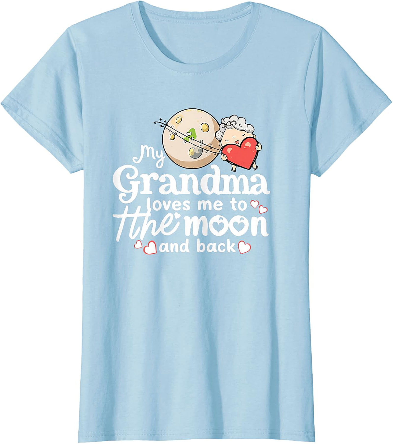 Grandma Loves Me To The Moon T-shirt | Sweet Kids Gift