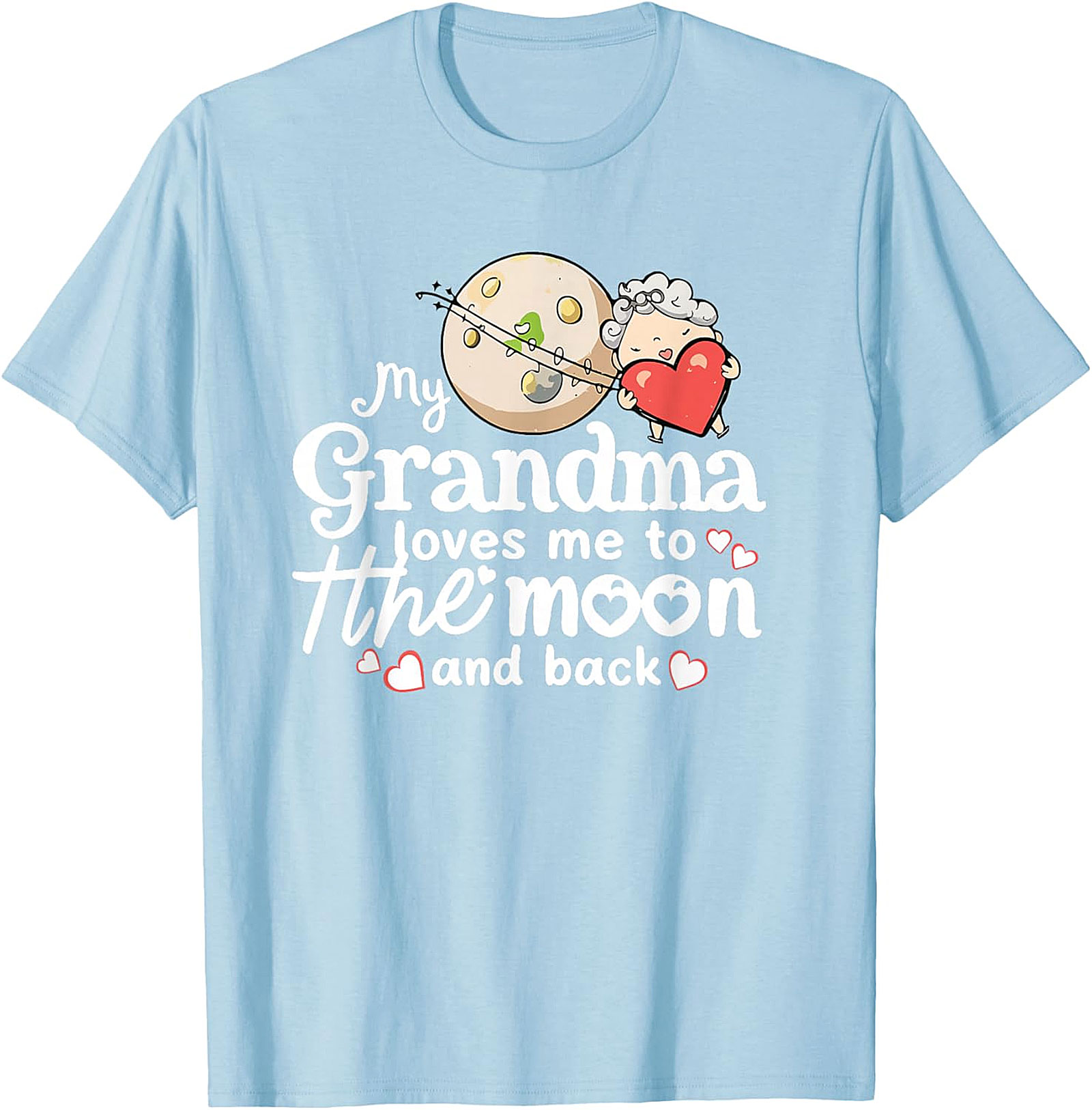 Grandma Loves Me To The Moon T-shirt | Sweet Kids Gift