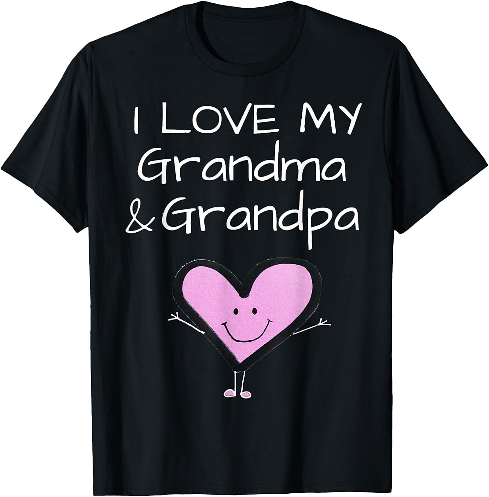 I Love My Grandma and Grandpa T-Shirt | Cute Family Graphic Tee