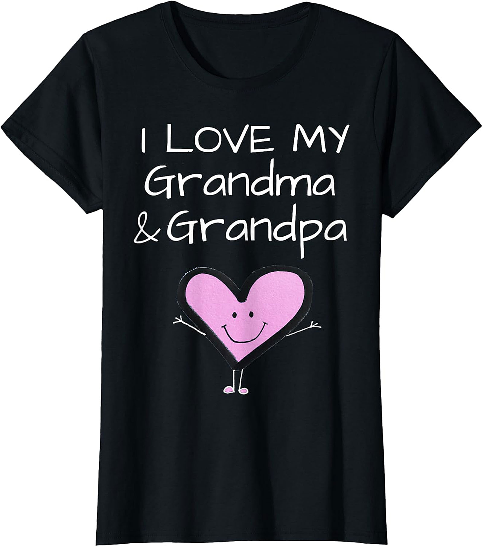  I Love My Grandma and Grandpa T-Shirt | Cute Family Graphic Tee