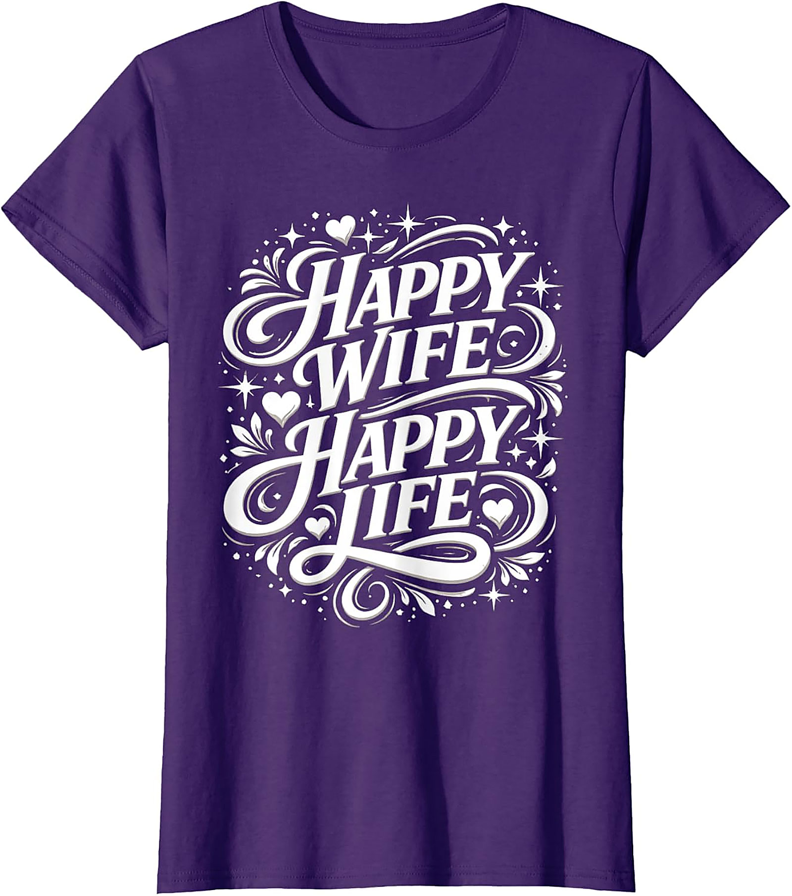 Happy Wife Happy Life T-shirt | Funny Marriage Graphic Tee