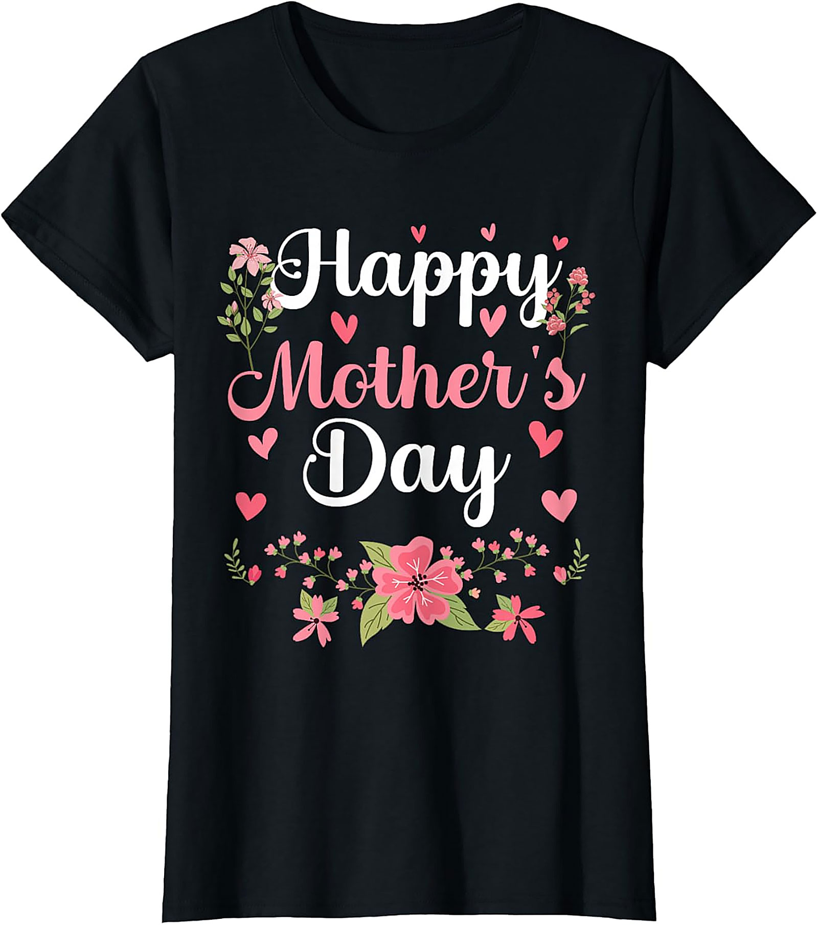  Happy Mother's Day Floral T-Shirt Soft Cotton Gift for Mom